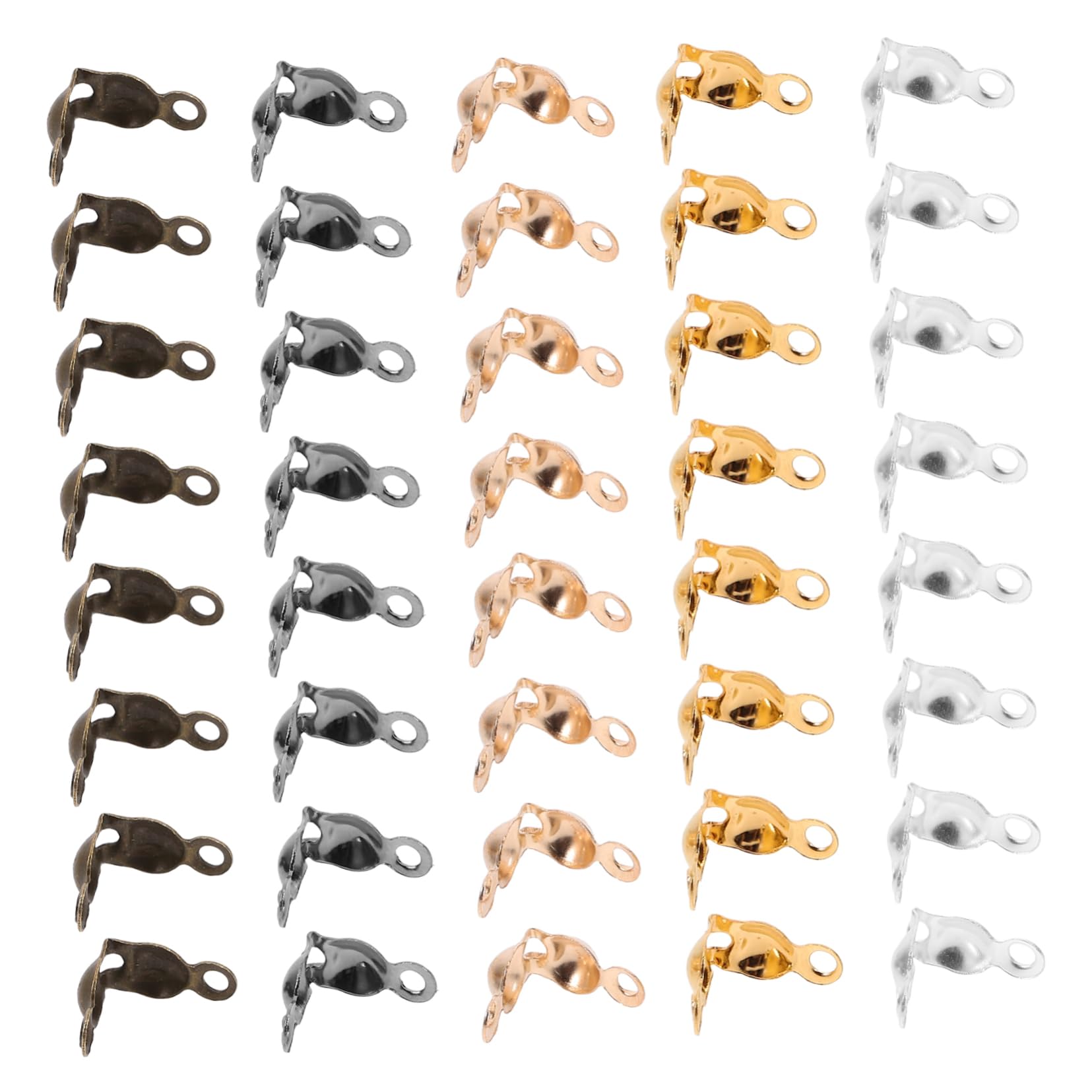 ERINGOGO 500Pcs Jewelry Making Beads Caps Vintage Bead End Caps for Bracelets Necklaces and Charms