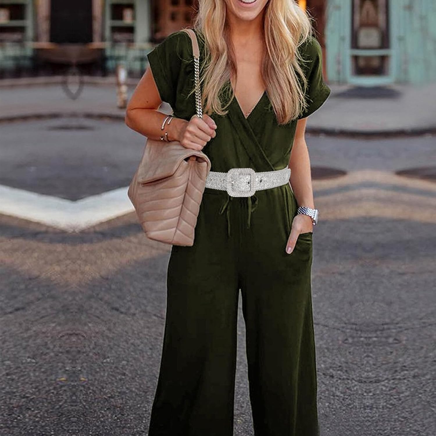 Women Rhinestone Belt Western Cowgirl Cowboy Belts Bling Diamond Waist Belts for Jeans Pants Y2k Sparkly Belt - Image 6