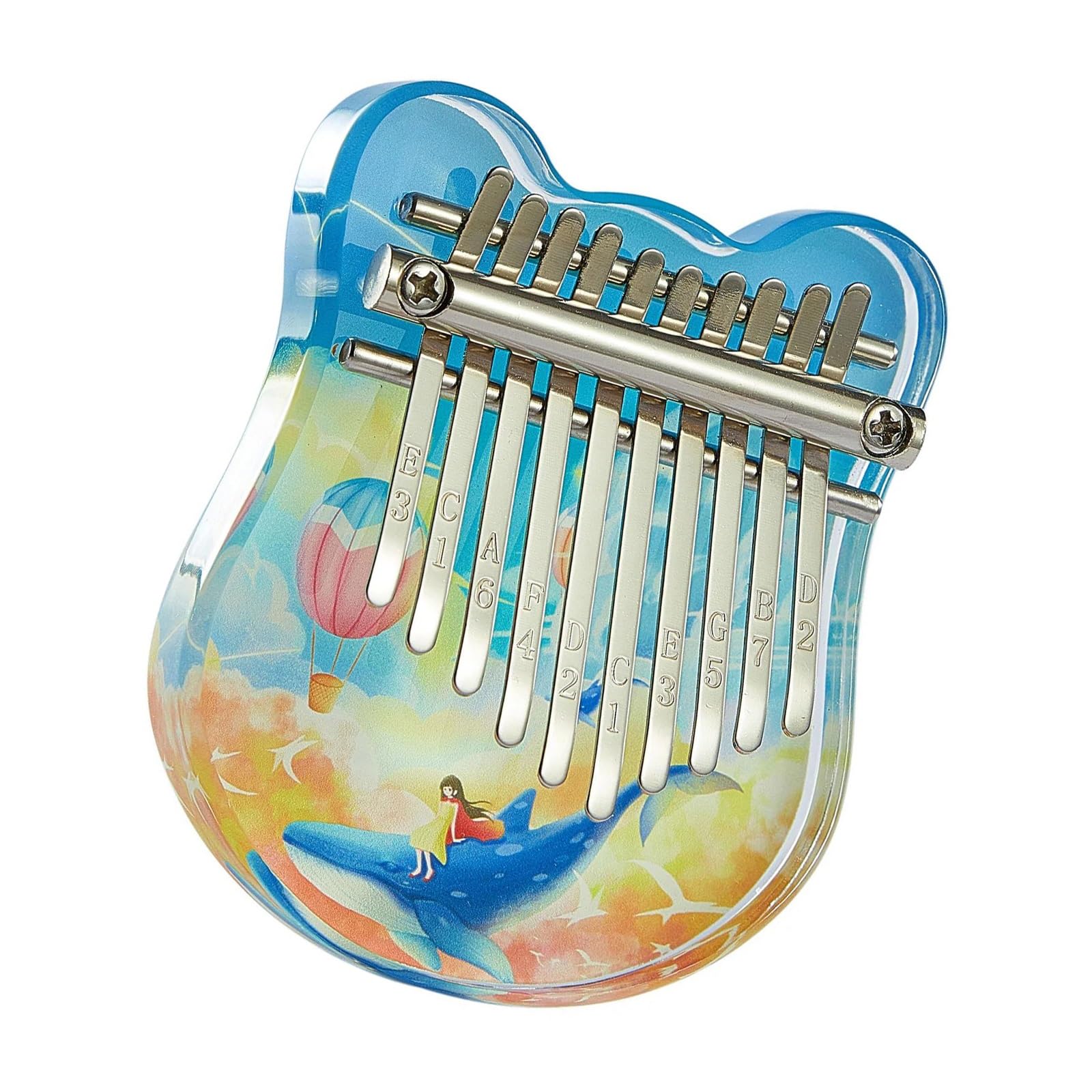 Kalimba Principiantes Kalimba De Acrílico Transparente De 10 Teclas Con Estuche De Transporte