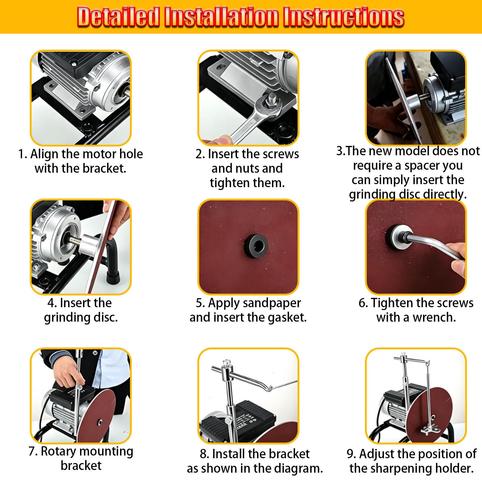 Afilador De Cuchillas para Esquilar Ovejas, Herramienta De Afilado con Motor EléCtrico, Accesorio PortáTil para Maquinaria AgríCola, Incluye 5 Hojas De Papel De Lija