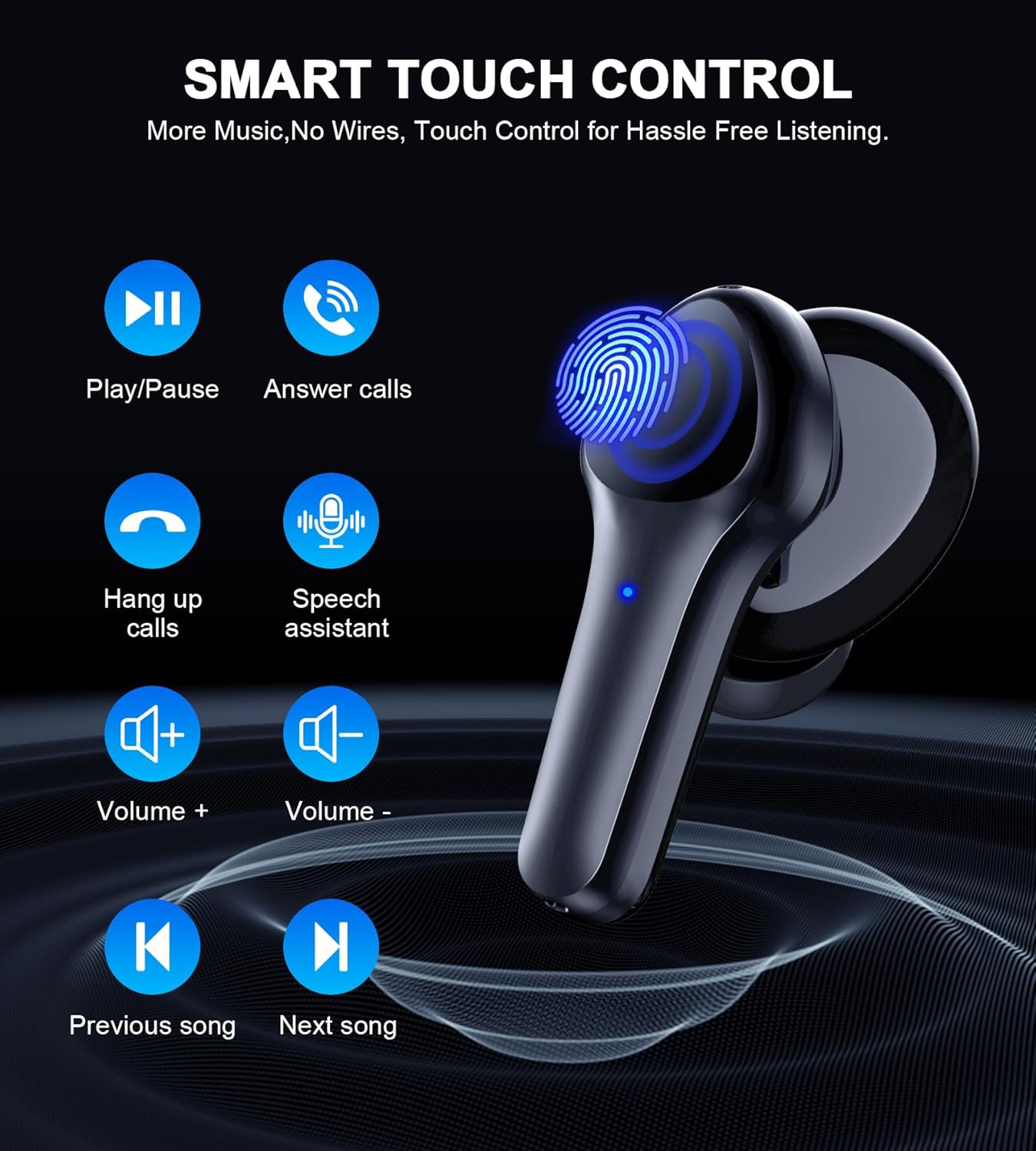 Earbud Choetech Choebuds Pro TWS sambungan Bluetooth anu mulus