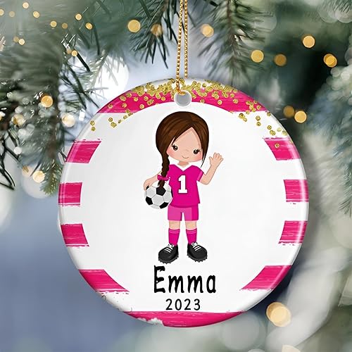 Vista 6 de Adorno deportivo para niñas, regalo de recuerdo de natación personalizado para Navidad infantil Nadar chica