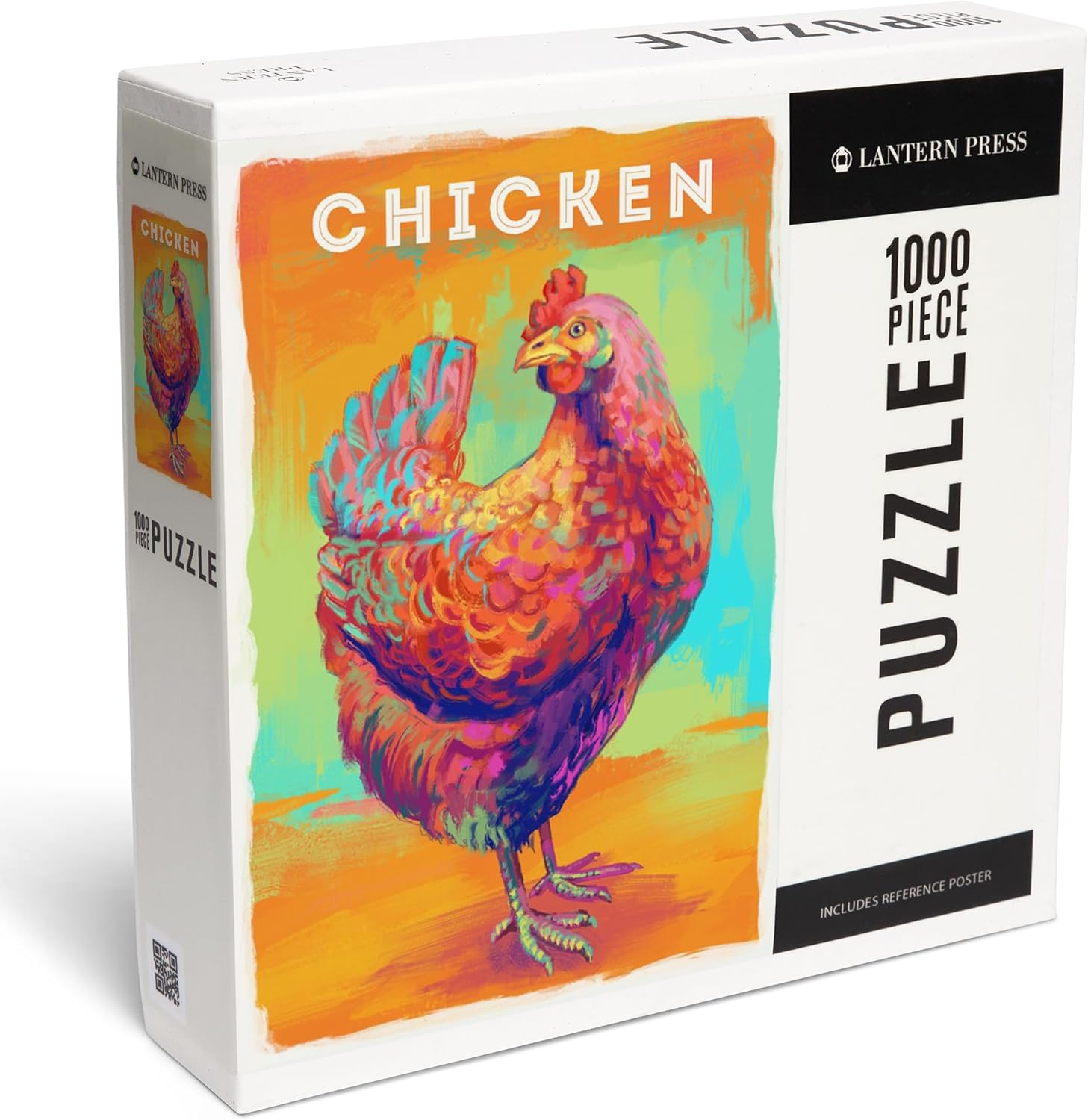 Lantern Press Chicken, Hen, Vivid Series 1000 Piece Jigsaw Puzzle for Adults, Made in USA with Reference Poster