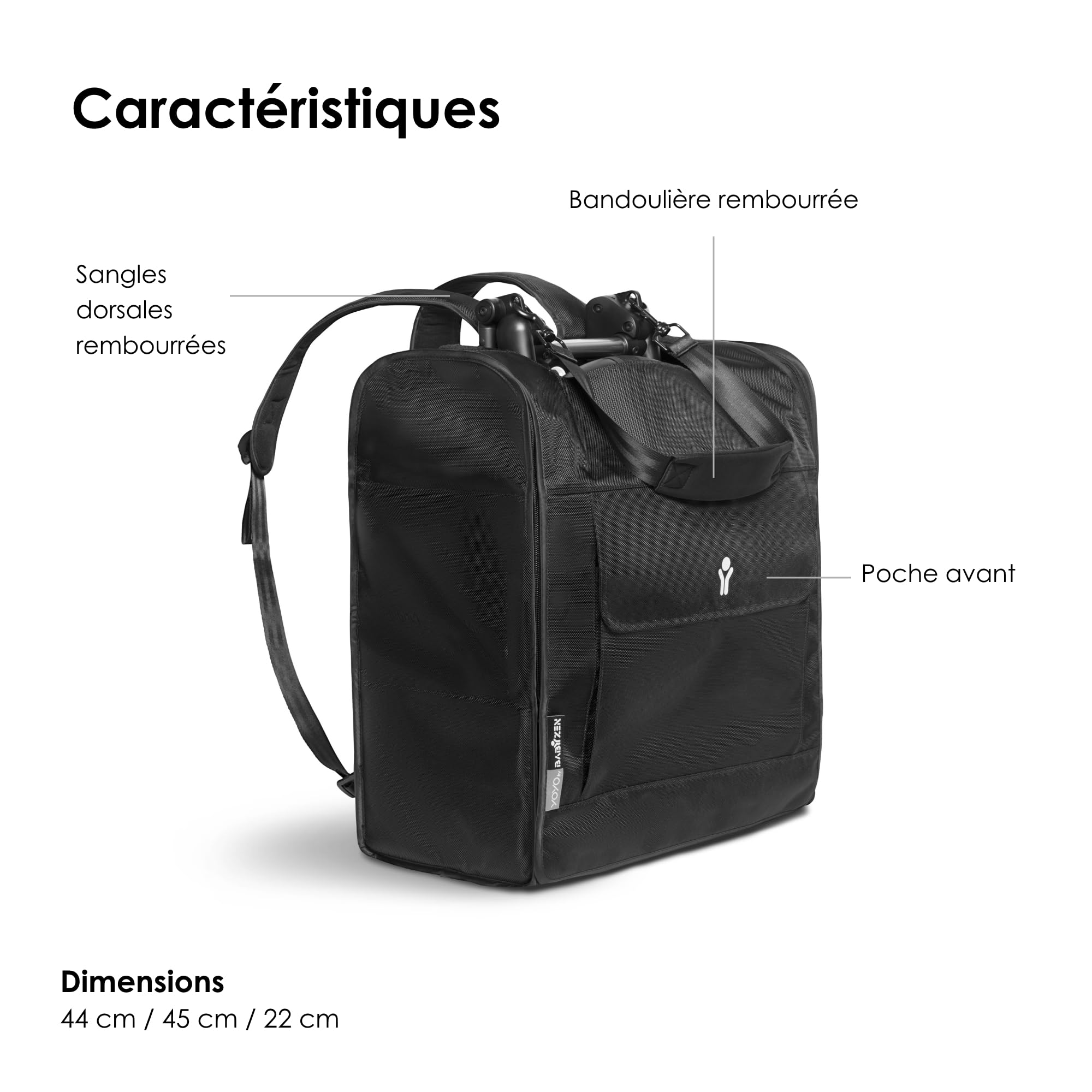 Babyzen Sac à dos YOYO - Protège la poussette pendant les déplacements - Se plie pour un rangement facile - Compatible avec YOYO et YOYO connect