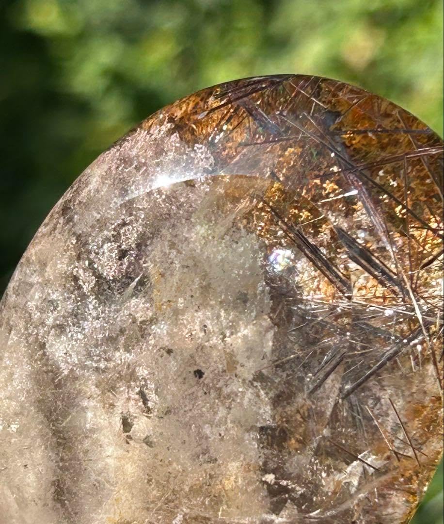 財運・金運・事業運up❗️】レインボー☆ルチルクォーツ丸玉 スフィア