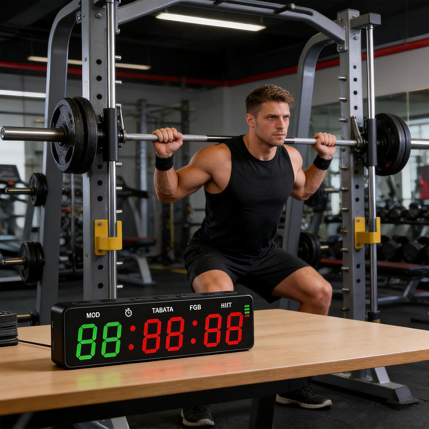 Compact Portable Electronic Stopwatch with 5 Brightness Levels for Gym and Outdoor Workouts USB C Charging Portable Stopwatch