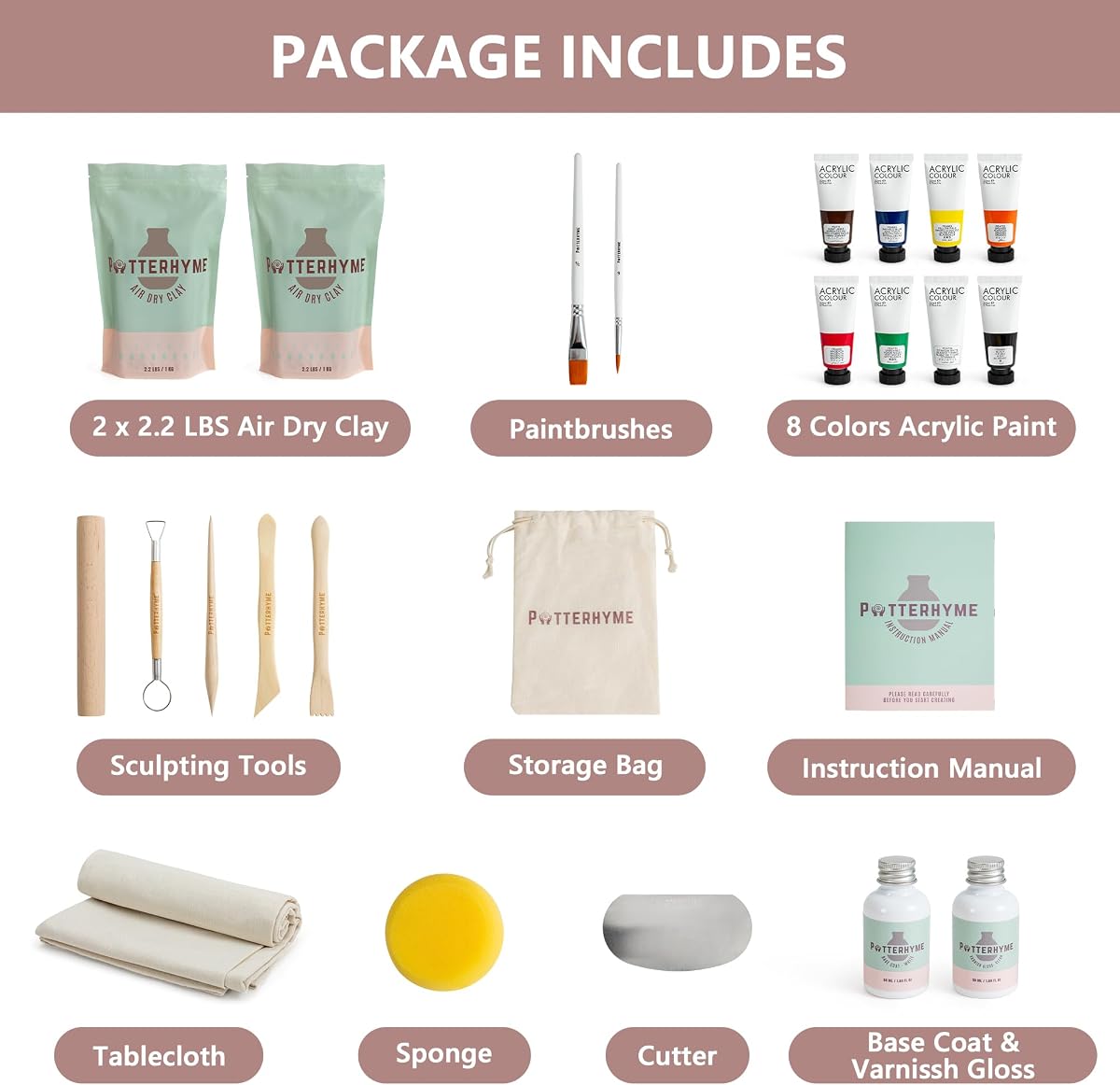 Eco-Friendly Large Pottery Starter Bundle view 2