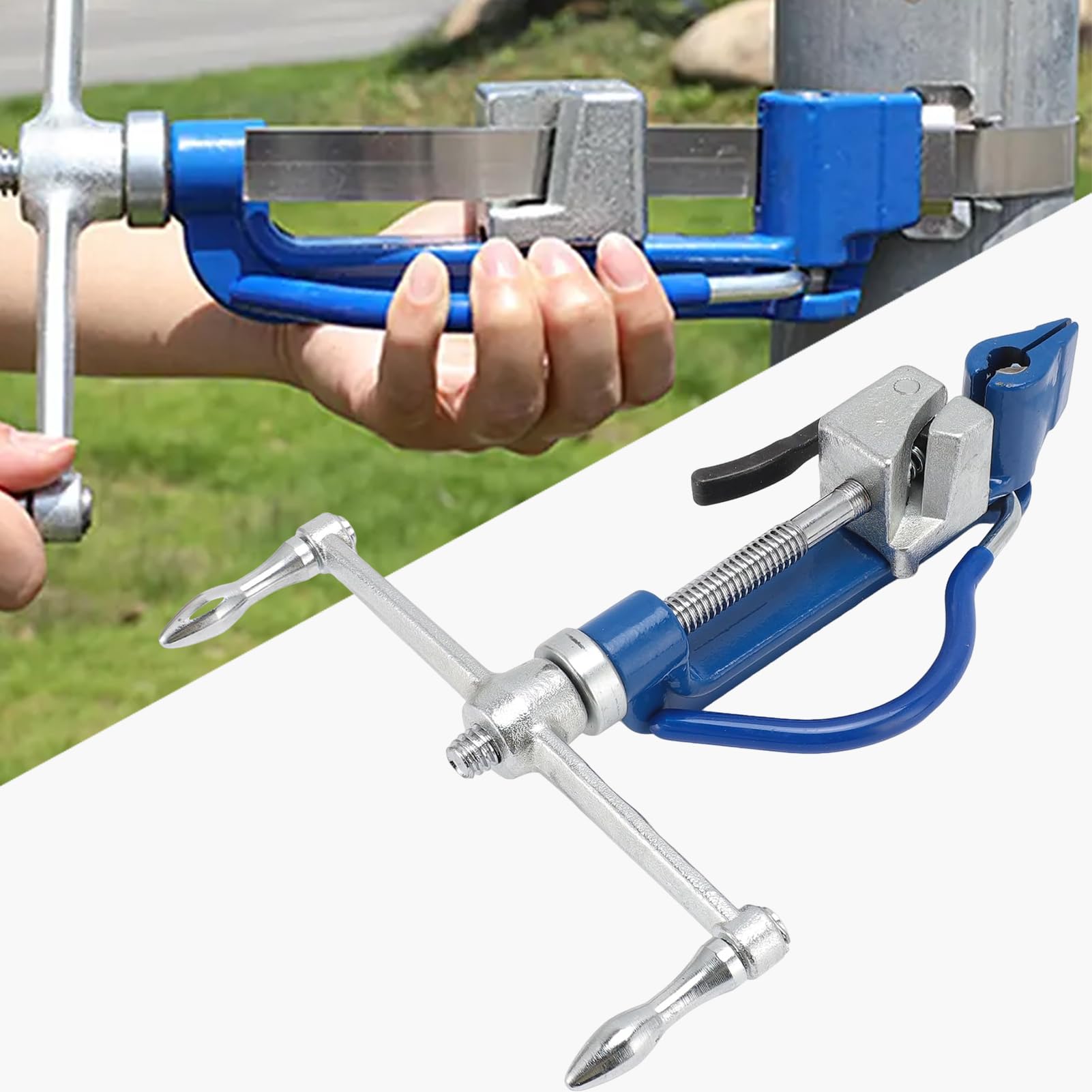 Dispositivo de flejado de acero, juego de flejes de acero inoxidable | dispositivo de flejado de metal de 8,2 pulgadas, cinta metálica con herramienta de tensión, herramienta de cinta resistente p