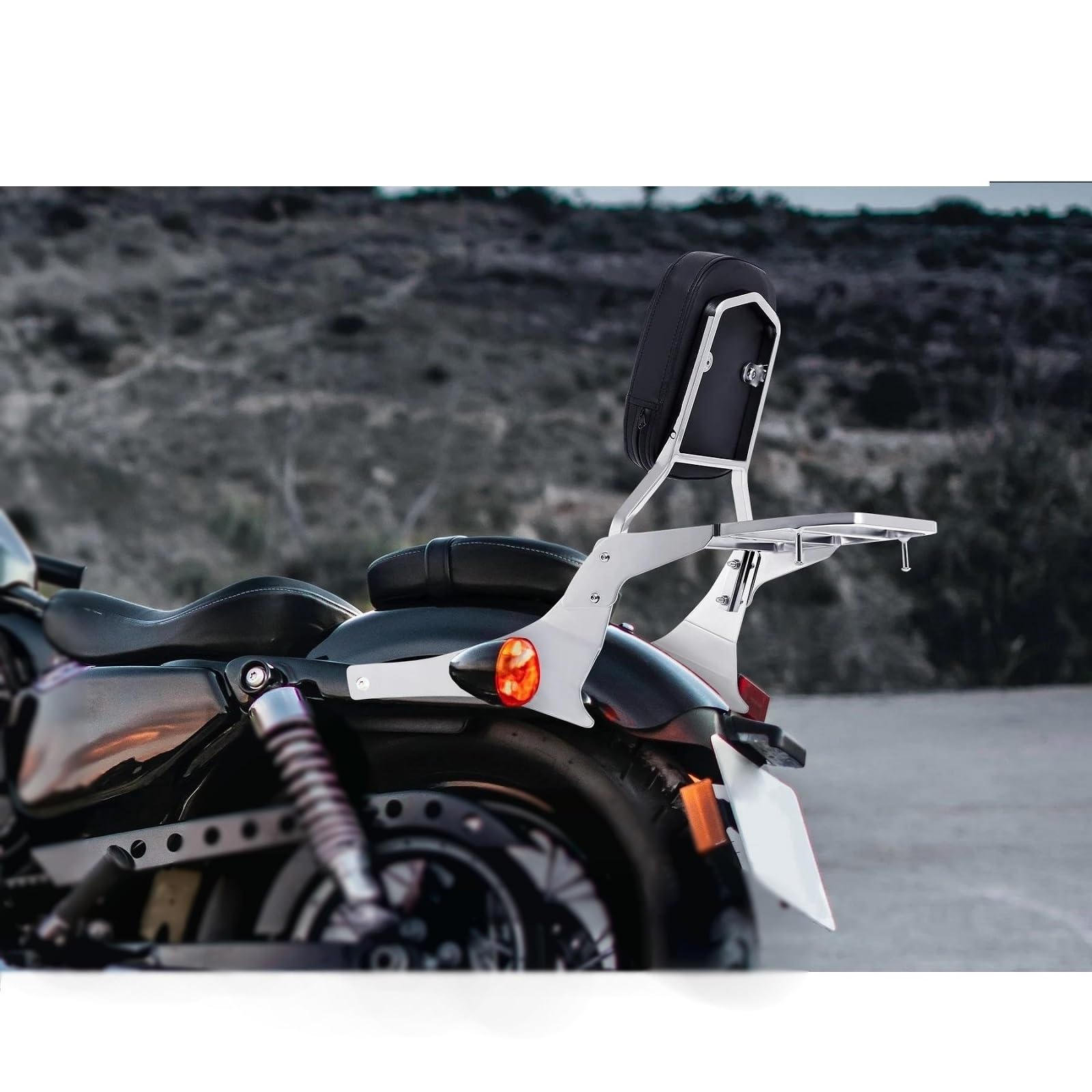 Motorcycle Solo Seat Sissy Bar Rear Luggage Rack For Suzuki Intruder