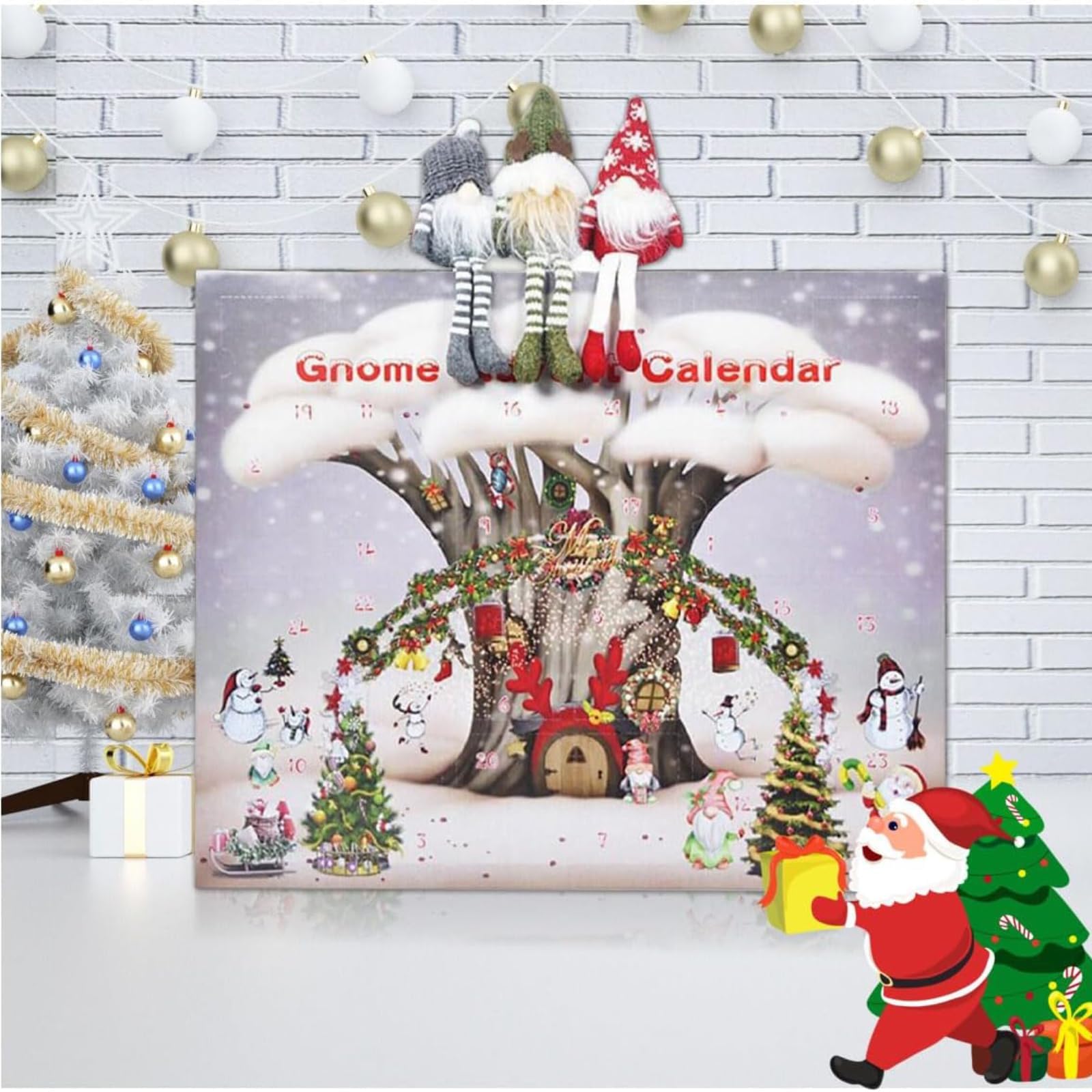 – Christmas Gnome Advent Calendar 2024, 24 Days of Advent Calendar With Gnome Plush Toy, 2024 Christmas Gnome Countdown Calendar, Christmas Holiday Decor Gnome Calendar Wall Decoration (Gnome)