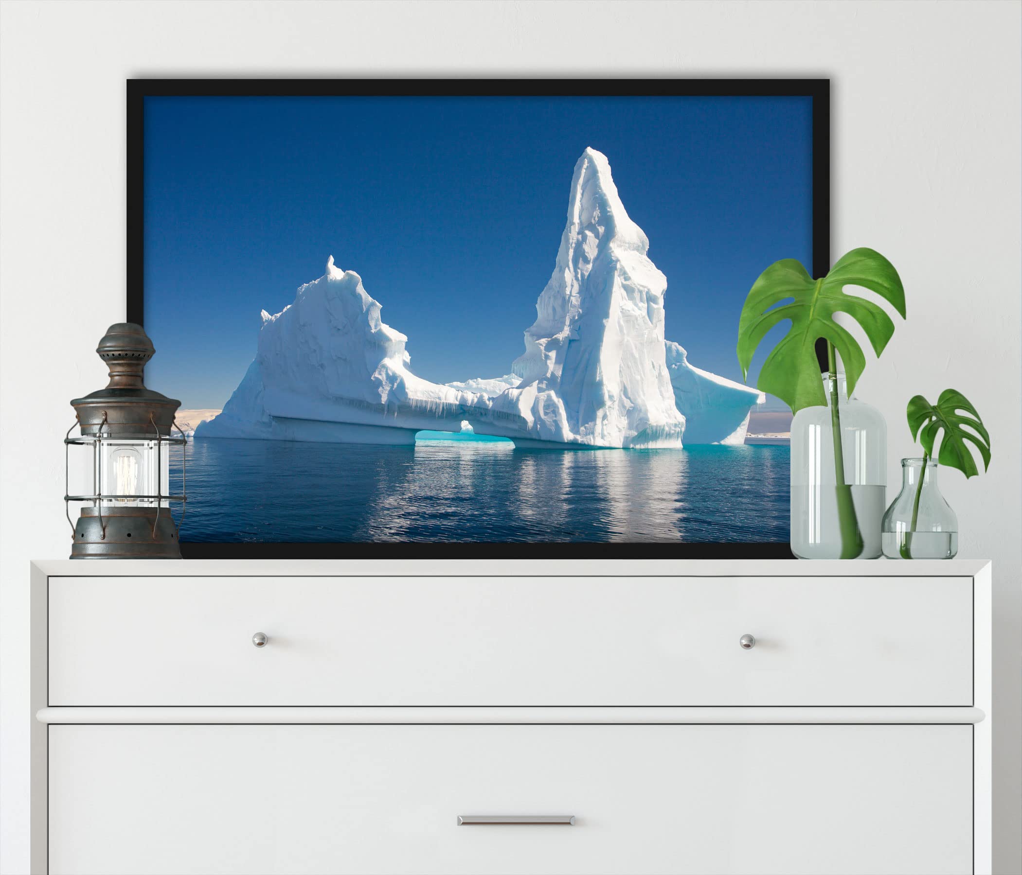 Empire Interactive - Poster gigante con immagine di iceberg, formato 80 x 60 cm, stampa artistica incorniciata
