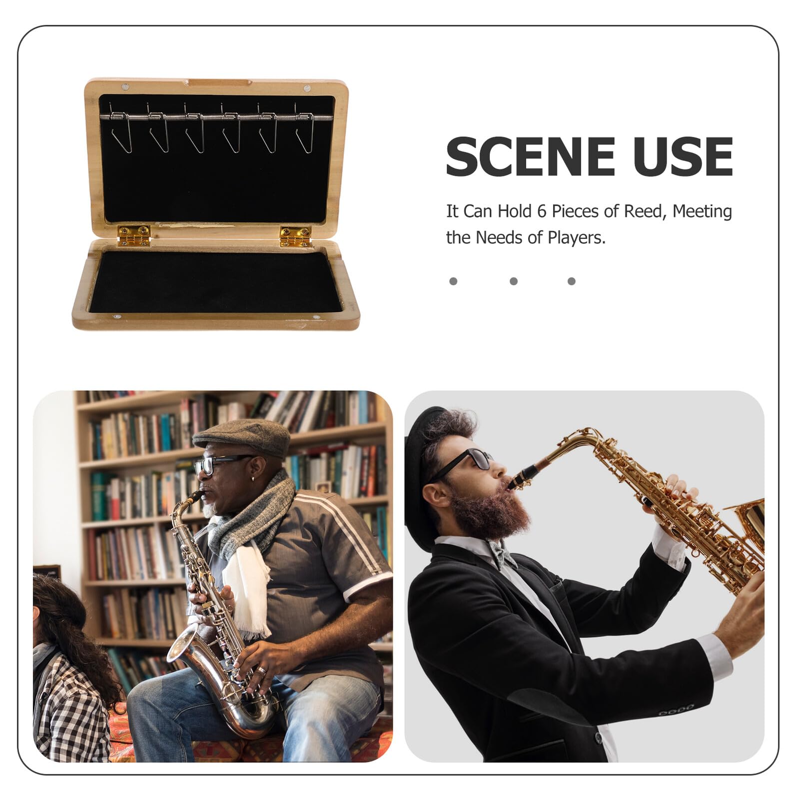 Estuche para Cañas de Bassoon de Madera de Nogal Negro Caja Protectora con Ranuras para Almacenamiento Seguro y Transporte Compacto para Músicos Viajeros
