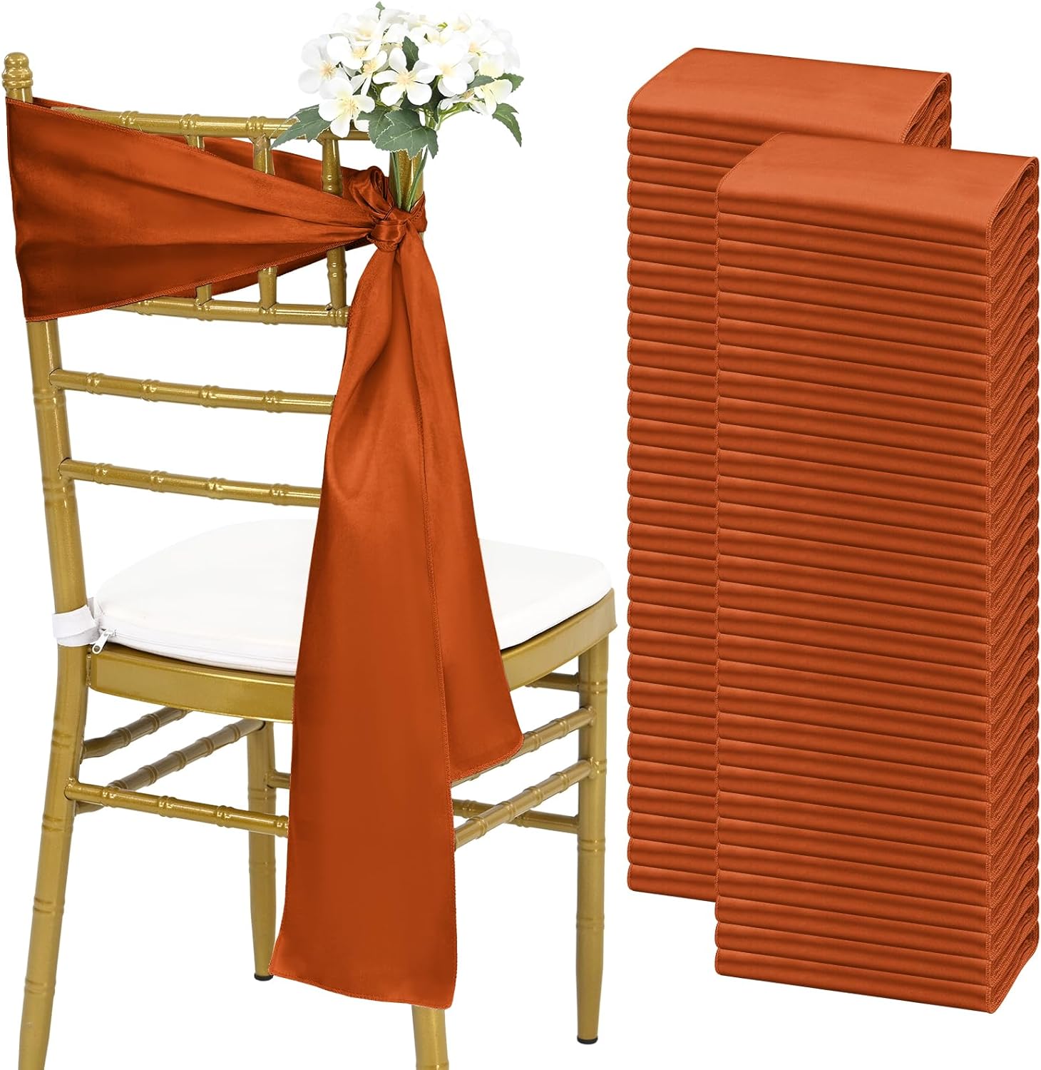 fani 60 PCS Satin Chair Sashes, Bows Designed ChairSashes, 7x78 inch Chair Sashes for Aisle Decorations Universal Chairs Cover Decoration for Wedding Reception Party Banquet (Emerald Green)