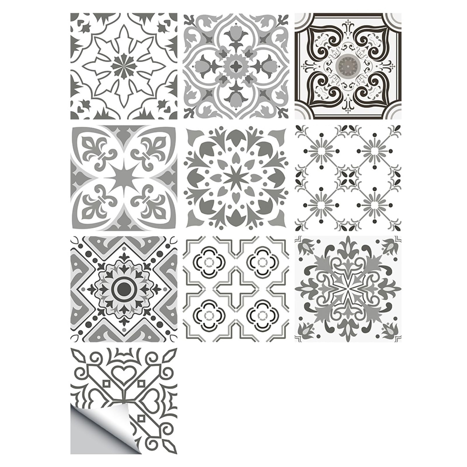 EJvkrbtx Matte Floor Tile Stickers Multicolor 10pcs 10x10cm,15x15cm,20x20cm(Color 17,10cmX10cmX10pcs)