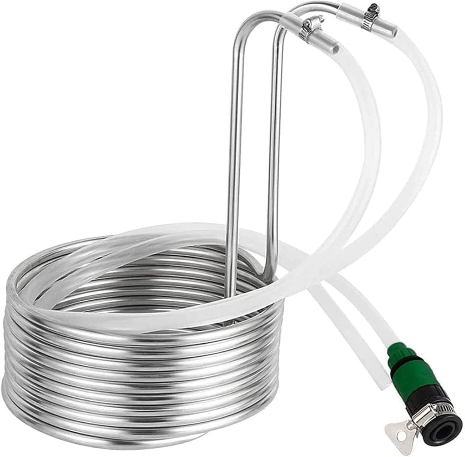 Immersion Chiller, Stainless Steel Cooling Coil Tube Wort Chiller, Super Effective Heat Exchanger Homebrew Beer Cooler