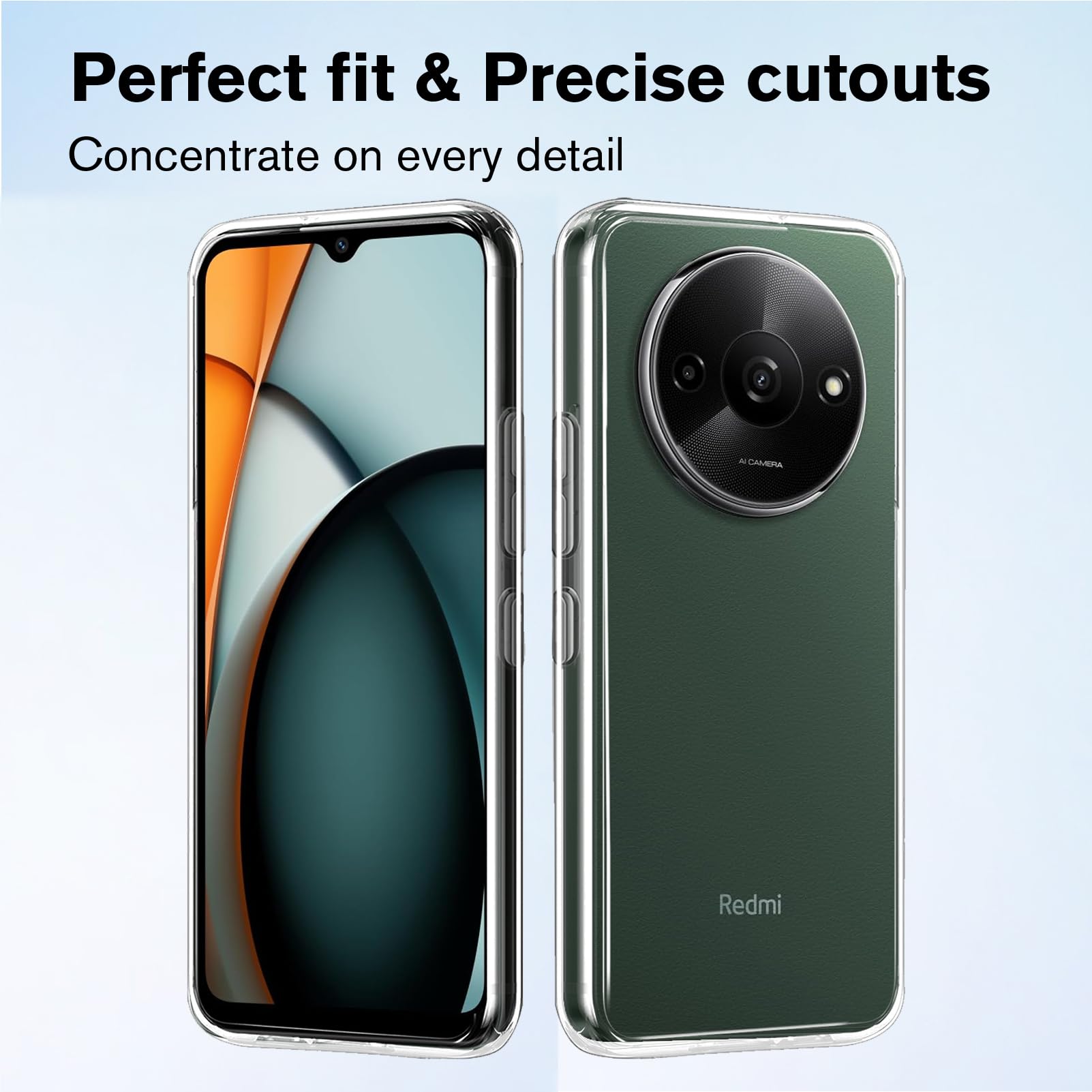 MIKULLE Cover in Silicone per Xiaomi Redmi A3 4G con 2 Pellicola Vetro Temperato, Custodia Morbido Silicone Ultra Sottile Liquida TPU Antiurto AntiGraffio Case - Verde