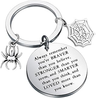 Daughter Son Gift Keychain Always Remember You’re Braver Than You Believe Keychain