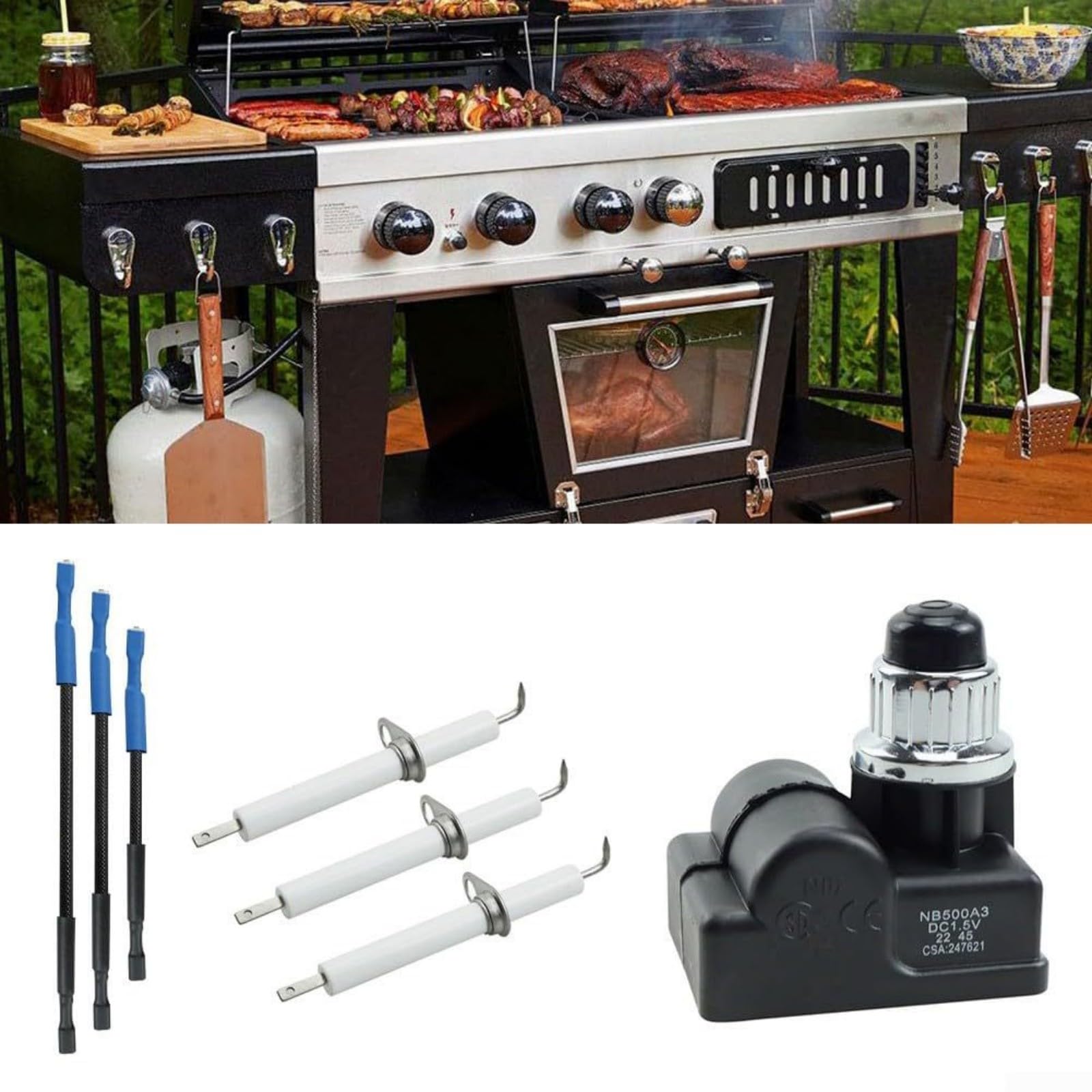 Ensemble d ' allumeurs Portables, Ensemble d ' allumeurs, Briquet de Gril, Bouton d ' allumage, Remplacement d ' allumeur, Texture en Plastique, Solution d ' allumage de Barbecue