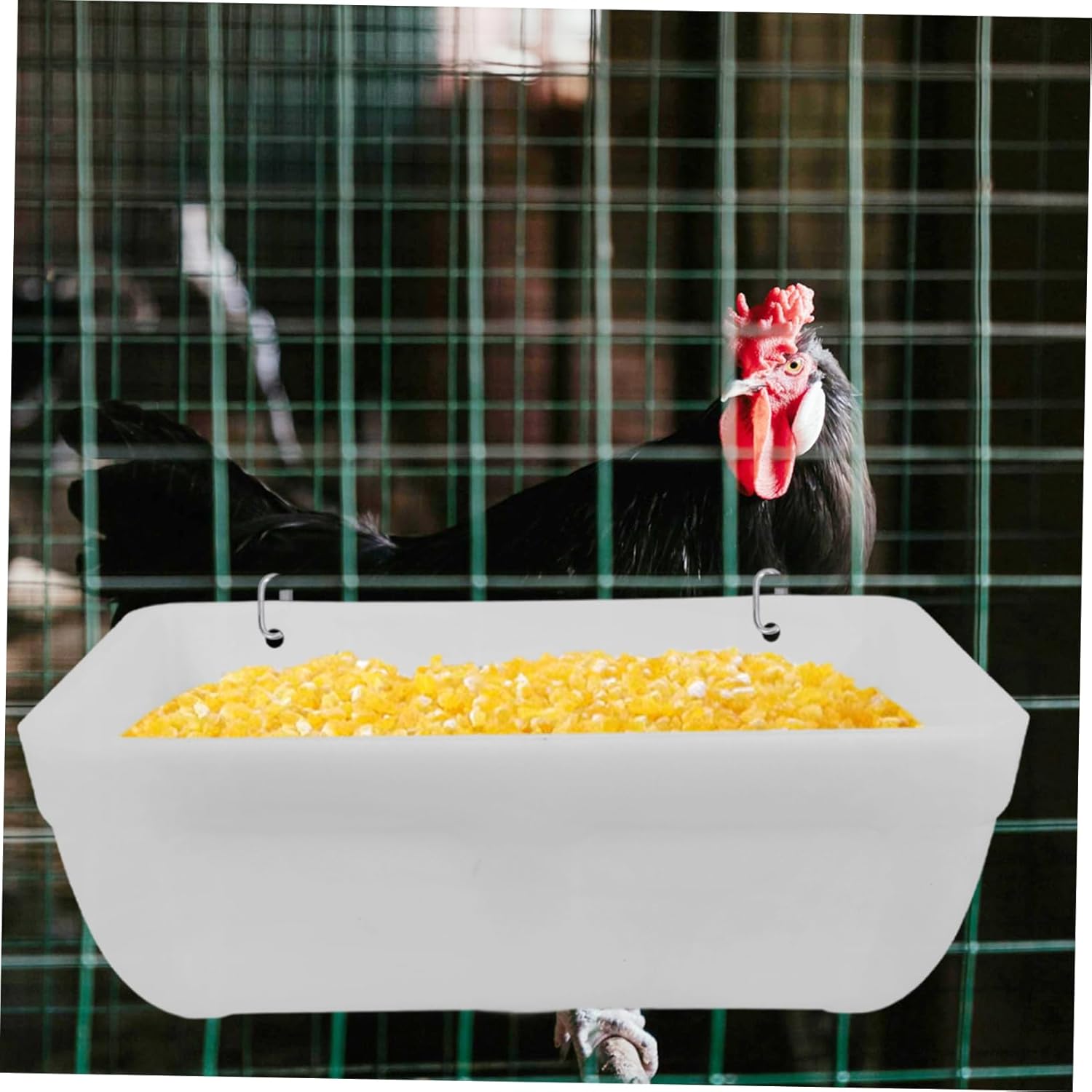 2sets Automatic Chicken Feeders Large Capacity Poultry Feeding Containers for Coop Use Lightweight and Easy to Clean for Chickens and Geese