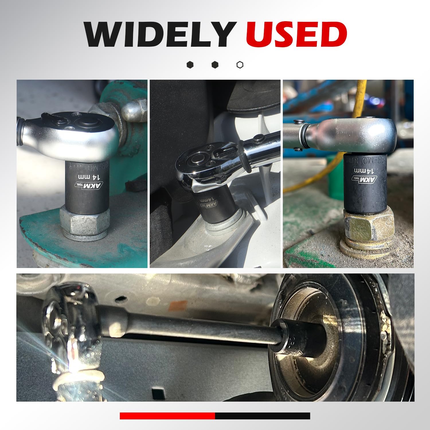 1/4 Inch Drive Magnetic Impact Socket Set, 19-Piece Metric, 4mm-15mm, 6 Point, Cr-Mo, Square Drive, Magnetic Socket with Adapter, Universal Joint & Extension