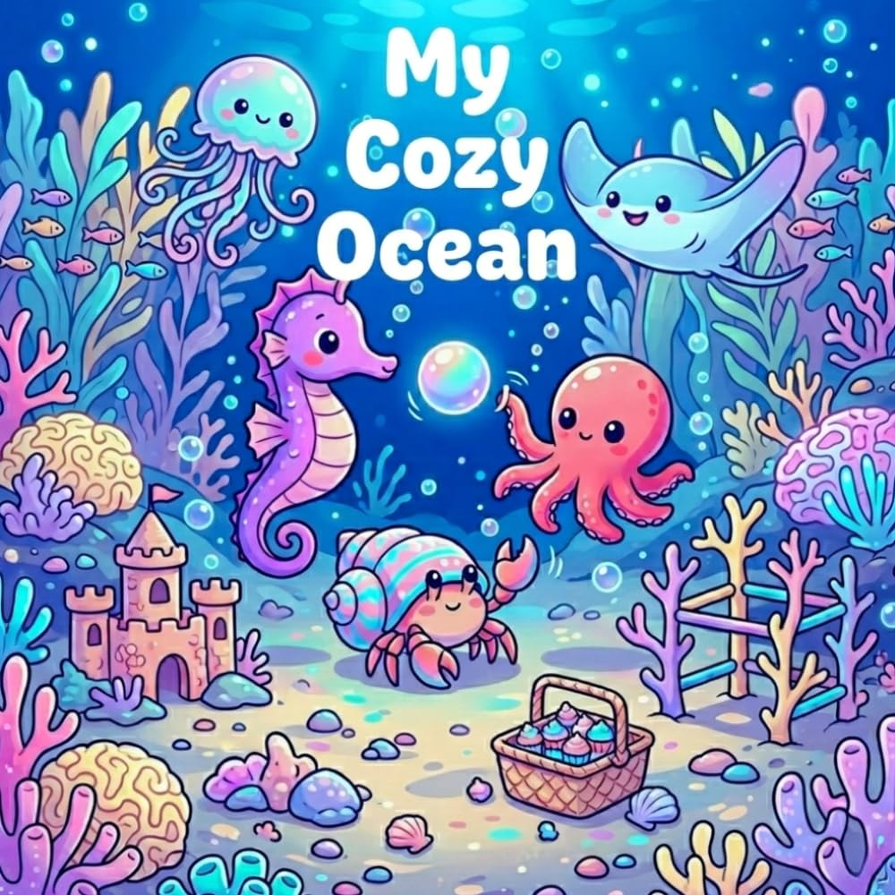 My Cozy Ocean: Bold and Easy Sea Creatures in Cozy Environments for All Skill Levels