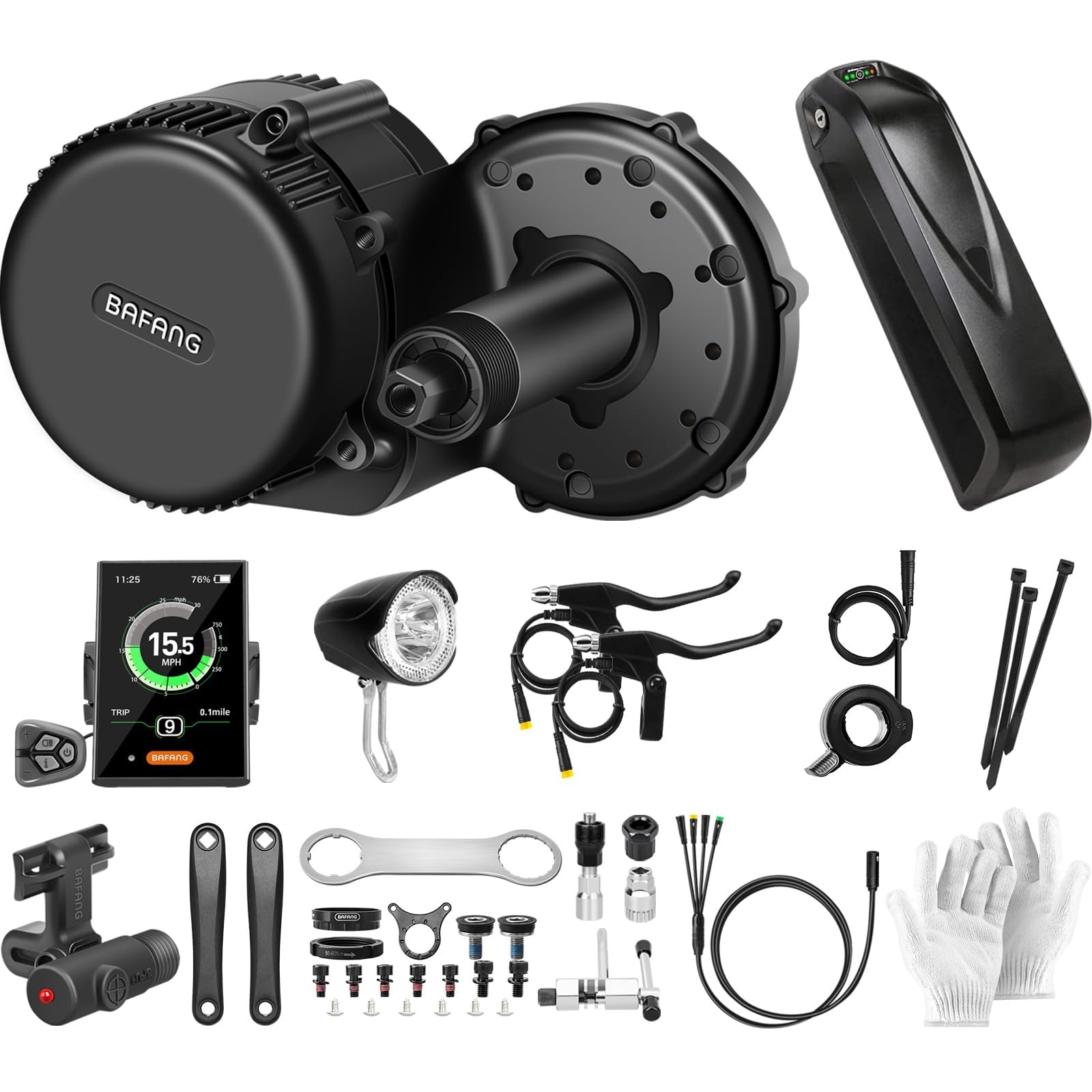 Bafang Electric Bike Conversion Kit Mid Motor BBS-HD 48 V 1000 W Motor Accessories Display Optional Kit Downtube Battery