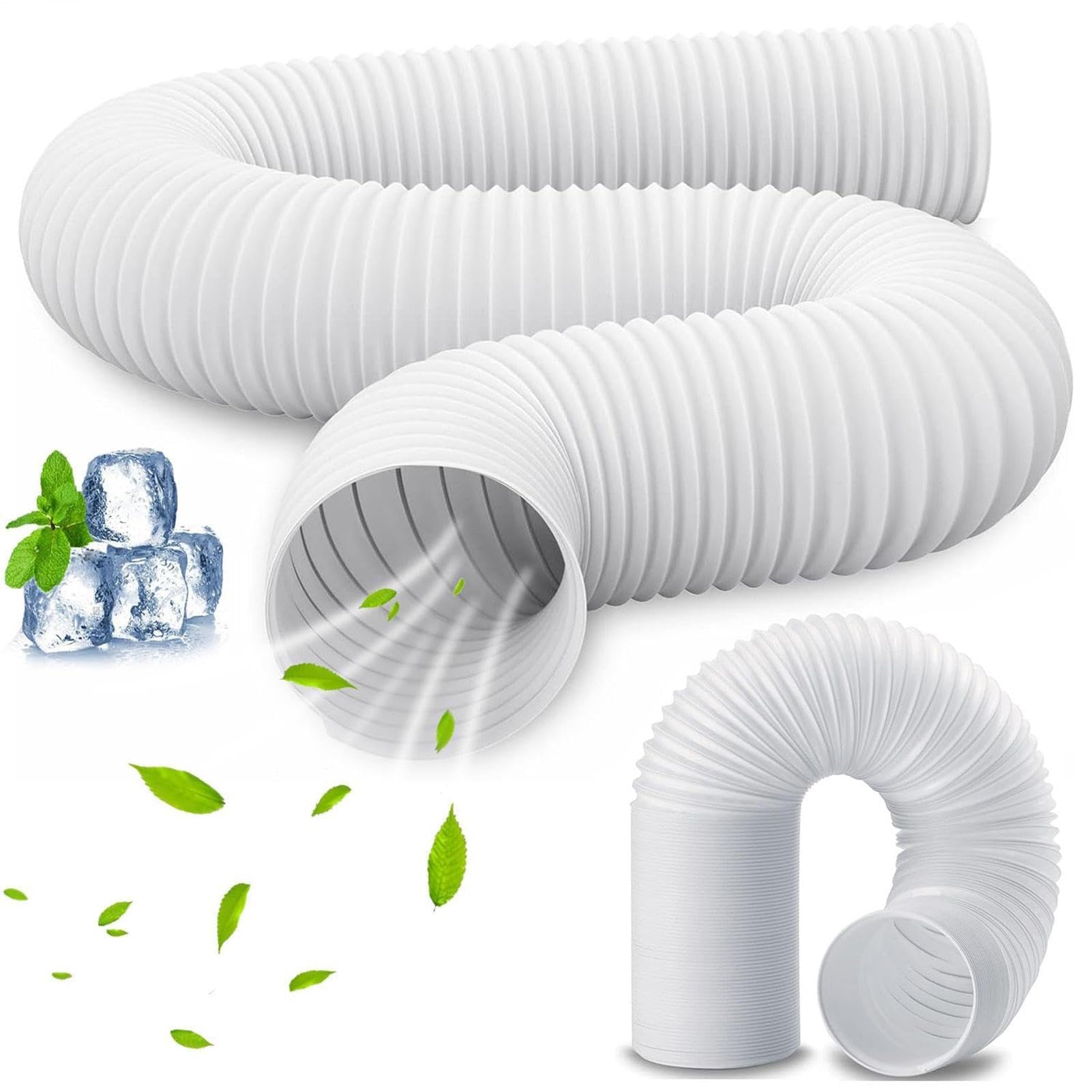 Muiltvoe Diameter 130Mm Exhaust Pipe Flat Air Conditioner Exhaust Pipe Adapter Portable Ac Hose Coupler Portable Air Conditioner Parts Fit 5.1In 5.9In Diameter Pipe Joint