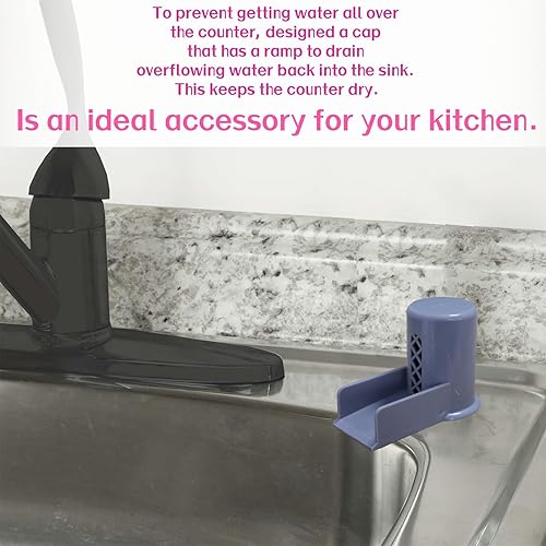 Vista 4 de TEYOUYI Funda para lavavajillas con rampa, repuesto para lavavajillas, accesorio para extensor de boquilla de desbordamiento de brecha de aire, Gris