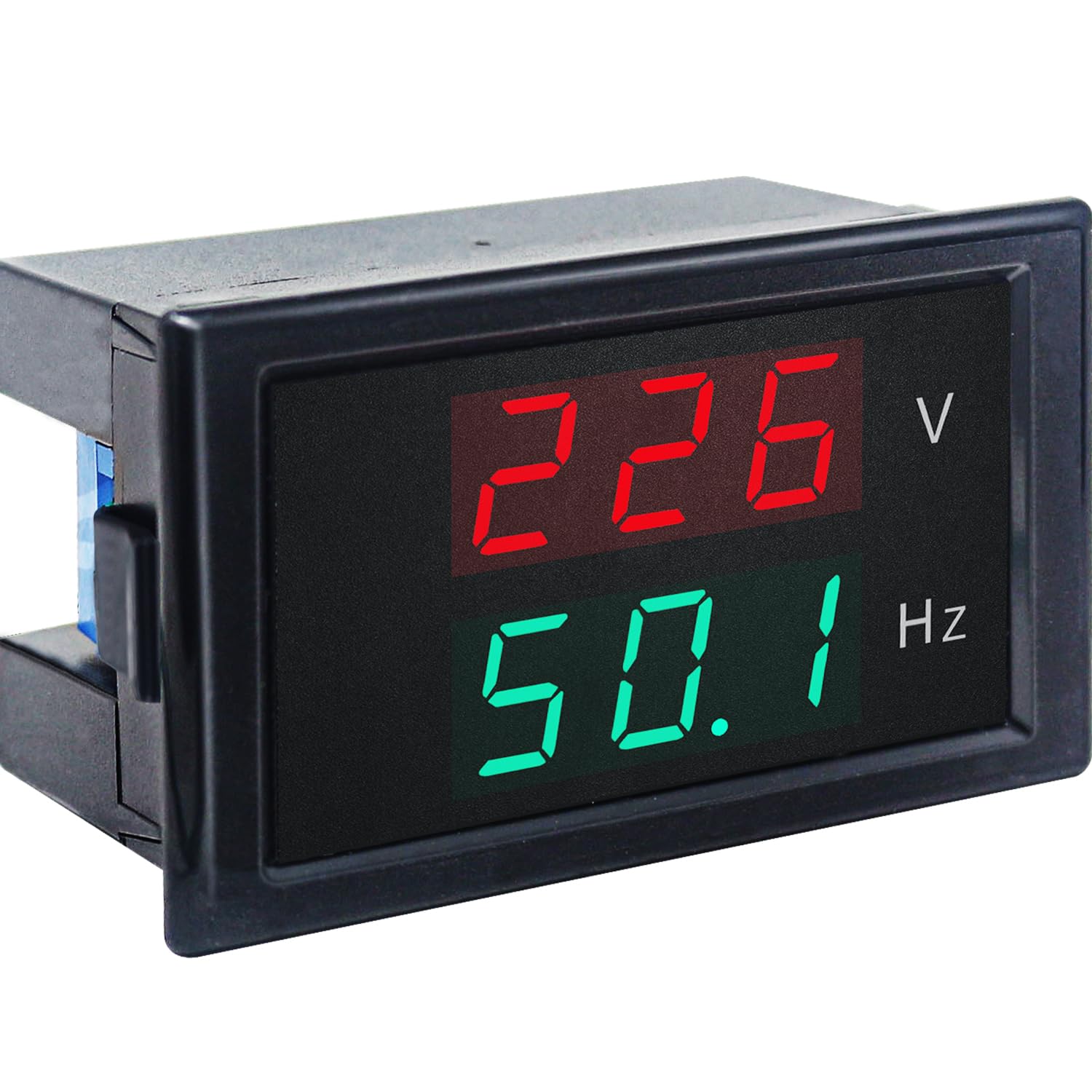 KETOTEK Digital AC Voltmeter Panel Mounting Meter AC80-300V Frequency Counter 45.0-65.0 HZ LED Display Voltage Volt Frequency Meter Tester Gauge
