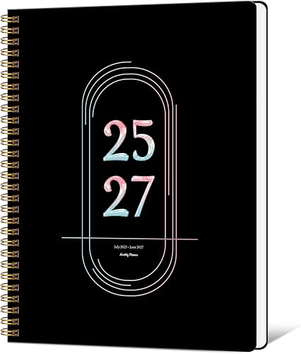 Agenda mensual 2025-2027, calendario mensual simplificado, organiza el horario para la escuela, oficina, familia, 7.3 x 9.5 pulgadas, julio 2025 a