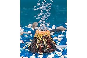 Uniclife Aquarium Volcano Ornament Kit, Fish Tank Decoration Mini Resin Volcanic Decor...