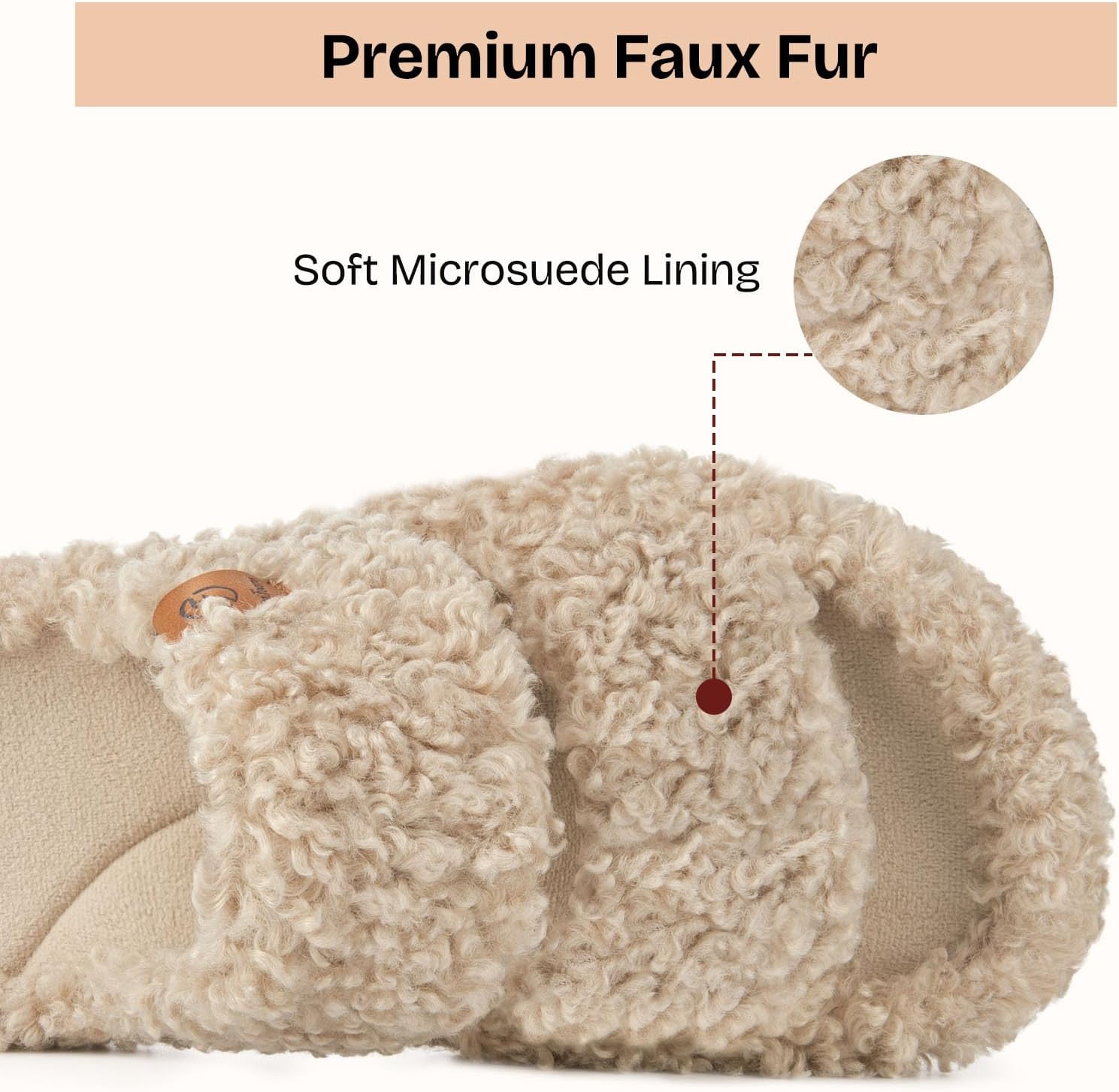 EverFoams Womens Fuzzy Open-toe Slippers Soft Comfy Memory Foam Indoor House Shoes - Image 5