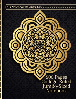 500 Pages College-Ruled Jumbo-Sized Notebook 500 Pages College-Ruled Jumbo-Sized Notebook Giant Notebook/Journal|500 pages1000 sheets| 8.5 x 11| ... Students, Artists, Writers and Teachers