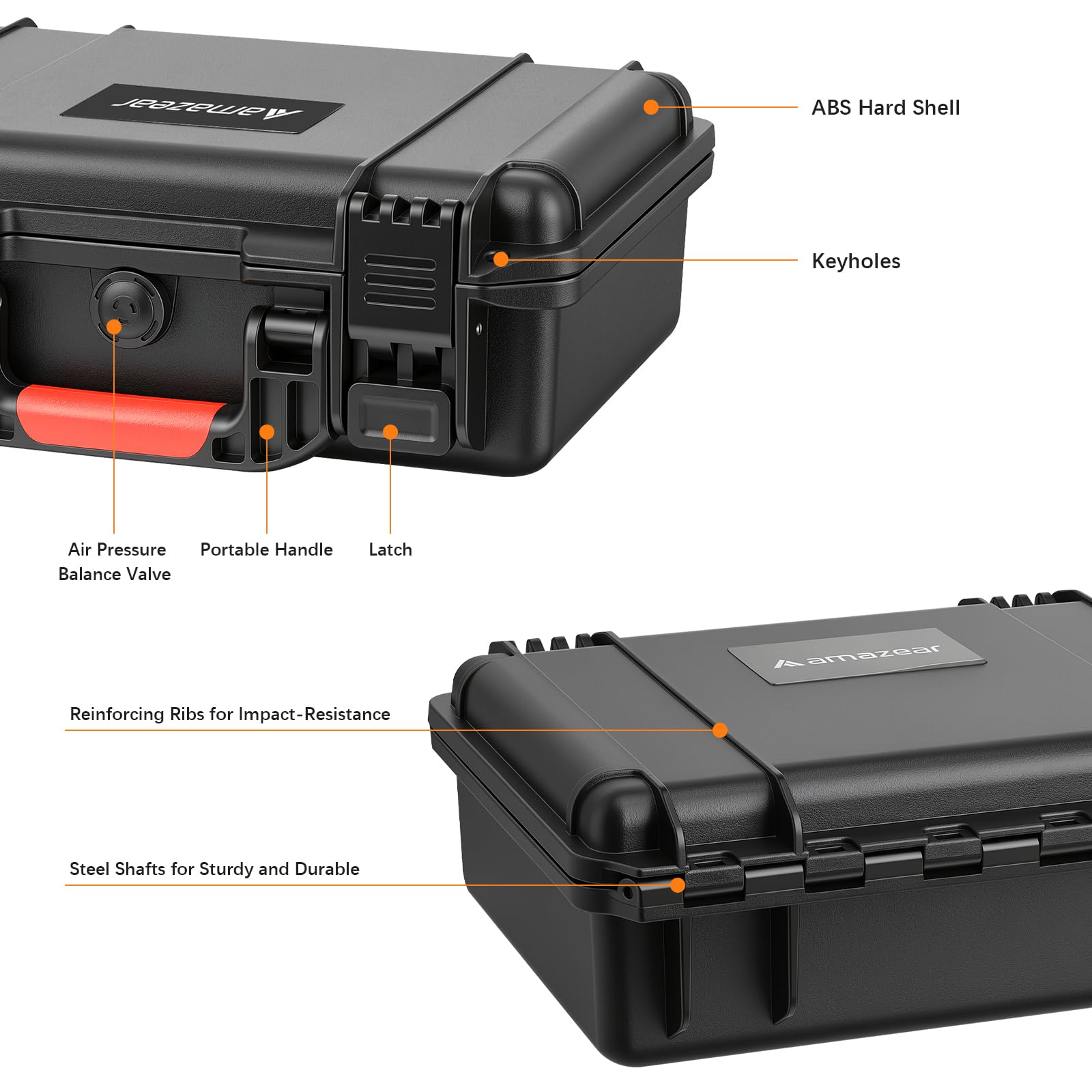 AMAZEAR Funda Impermeable para dji Osmo Pocket 4 Accesorios y cámara, Funda Protectora en diseño rígido, Especialmente diseñada para el Kit Osmo Pocket4, con Correa de Mano y mosquetón