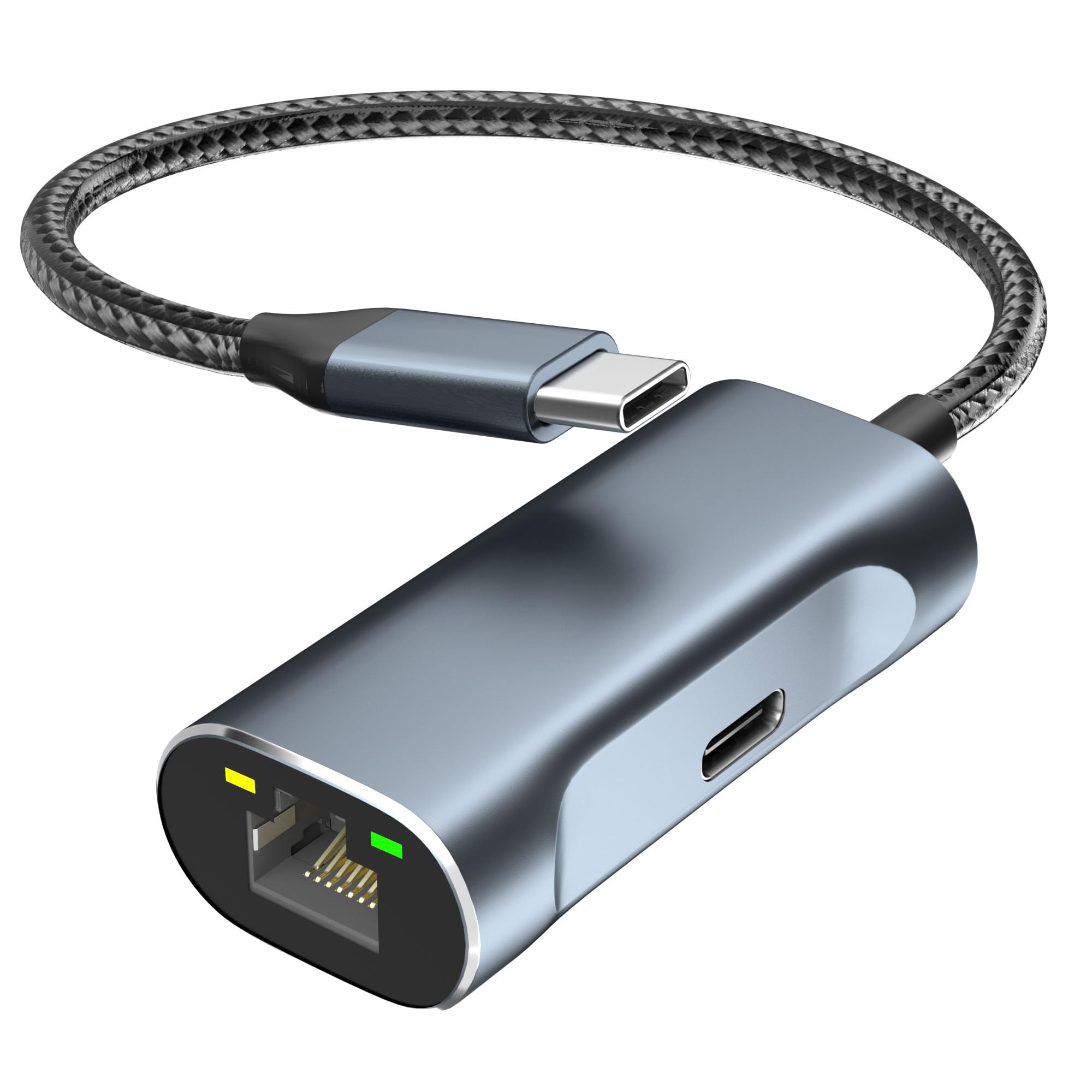 Adattatore da USB C a Ethernet con porta di ricarica da 100 W, adattatore Aibilangose da Ethernet a USB C da 1 Gbps per Chromecast con Google TV, adattatore di rete LAN Gigabit Ethernet di tipo C con