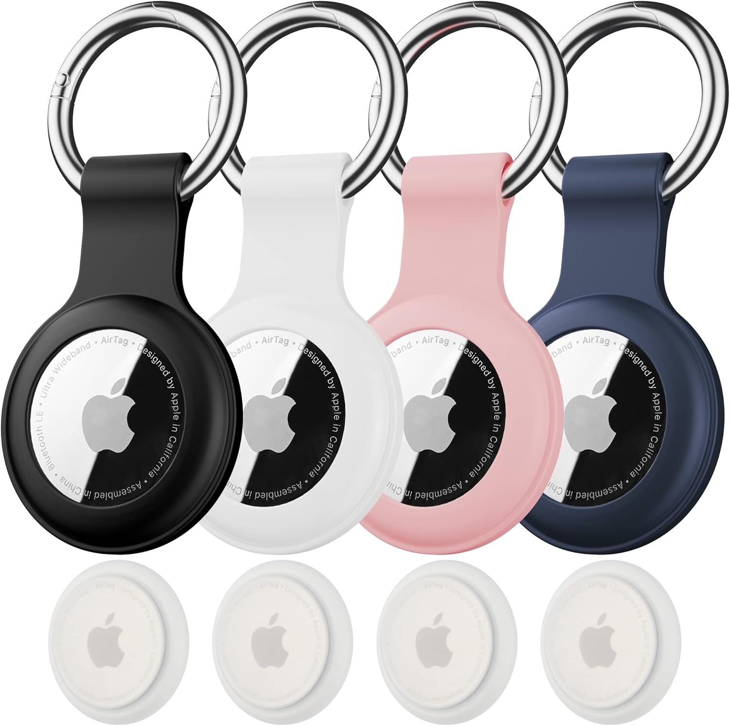 2 Pack IPX8 Waterproof Airtag Keychain Holder Case