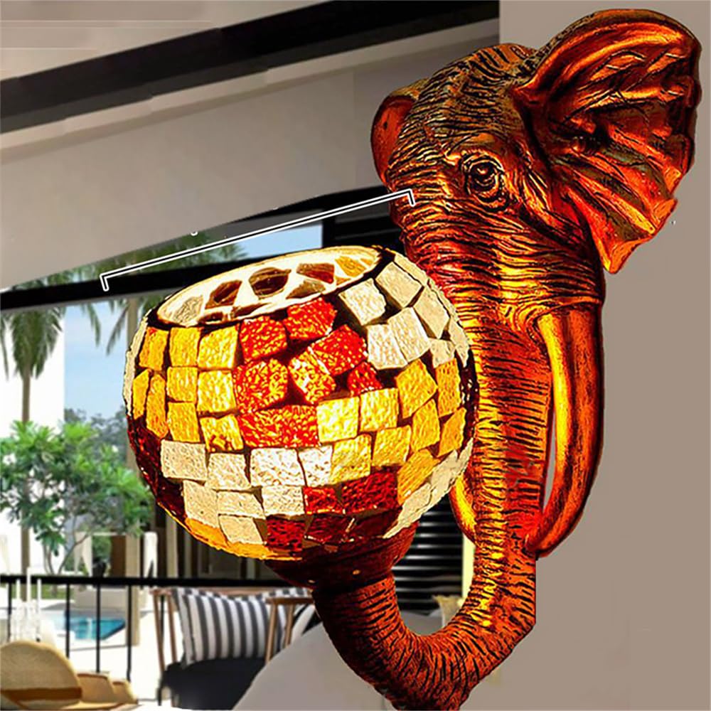 SXECAEPS Wall Lamp LED Contemporary Elephant Design for Living Room, Bedroom, Hallway, and Cafe Decoration