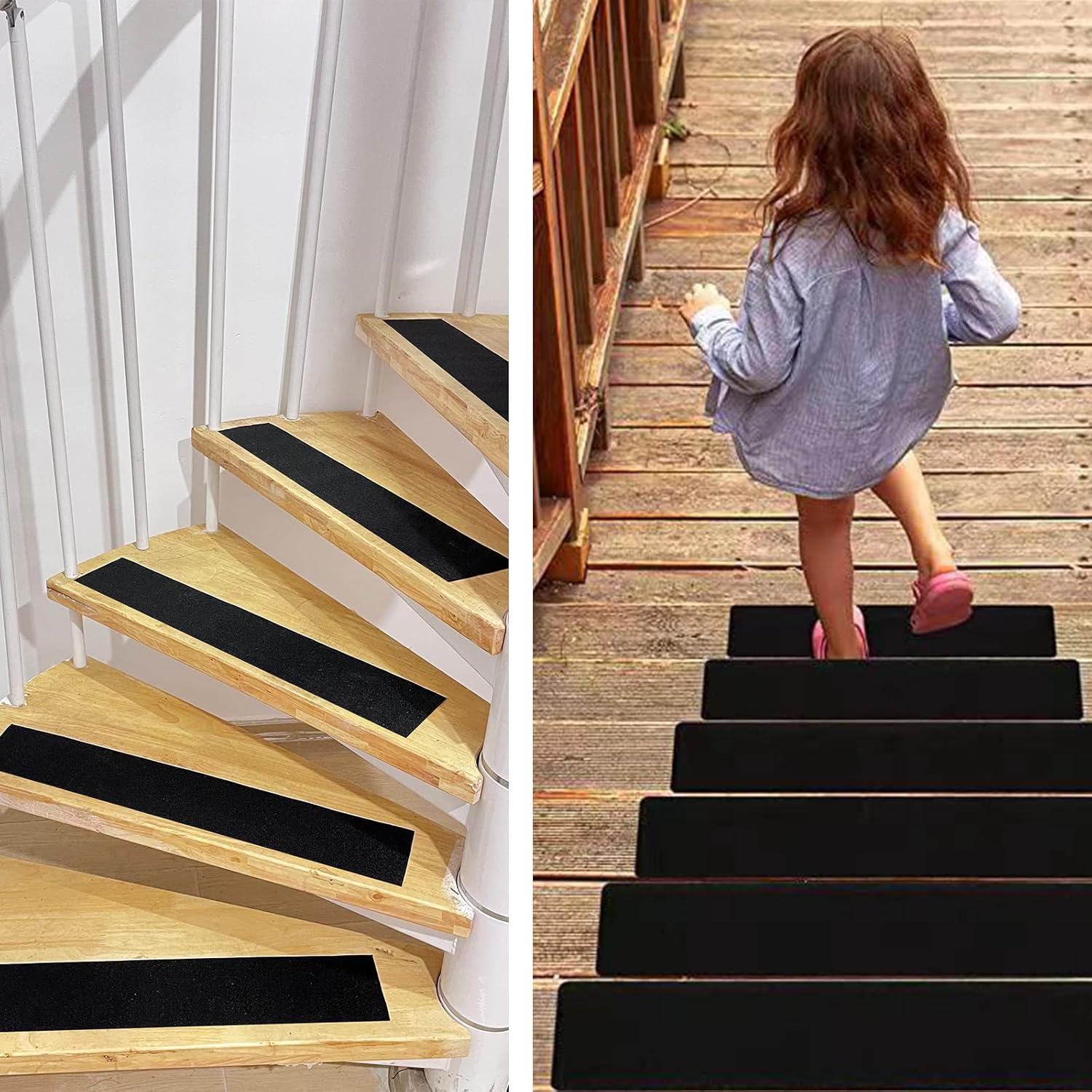 Danlaila Grey 4x60FT Heavy Duty Anti Slip Grip Tape for Stairs, Waterproof Non Skid Tape Outdoor, Non-Slip Strips for Indoor/Outdoor Use, Self-Adhering Weather Resistant Treads
