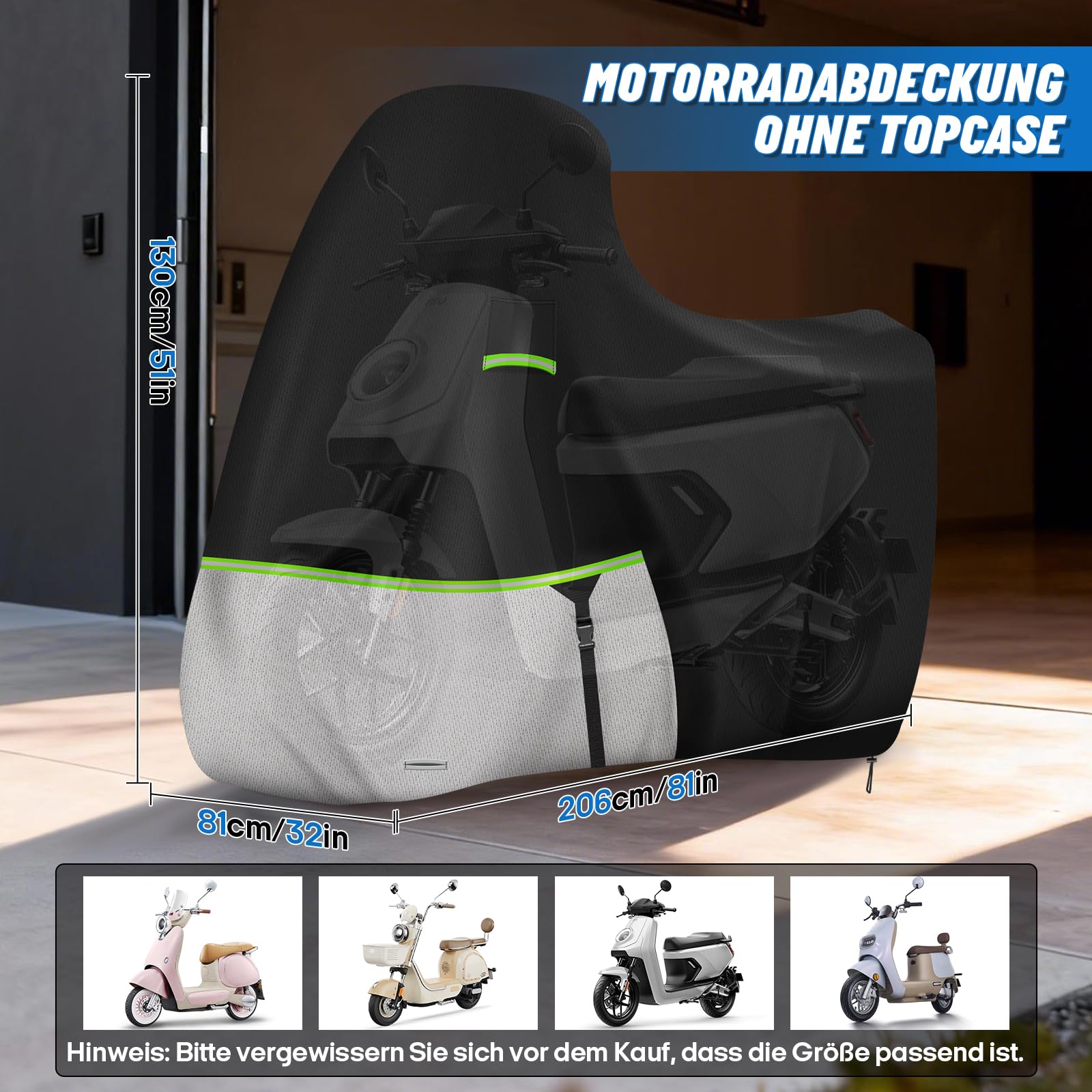 Zewnętrzny pokrowiec na motocykl Piaggio Ves-pa GTS/GTV GT60/300/250/200/125 (bez bagażnika), tkanina Oxford 420D, wodoszczelny pokrowiec na motocykl do GTS Super/Supersport (bez bagażnika)