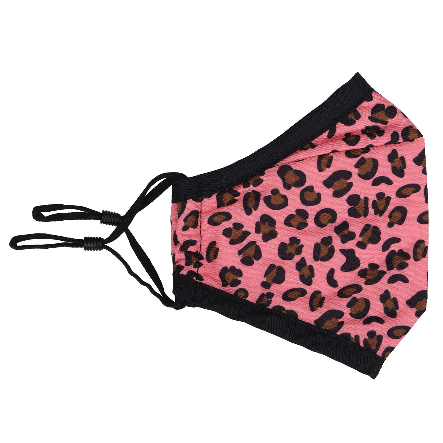 Trimming Shop Reusable Face Mask Washable Face Covering Bandana Face Mask, 3 Layer Cotton Face Mask Breathable Fashion Face Mask for Protection Against Pollution, Pink, 10pcs