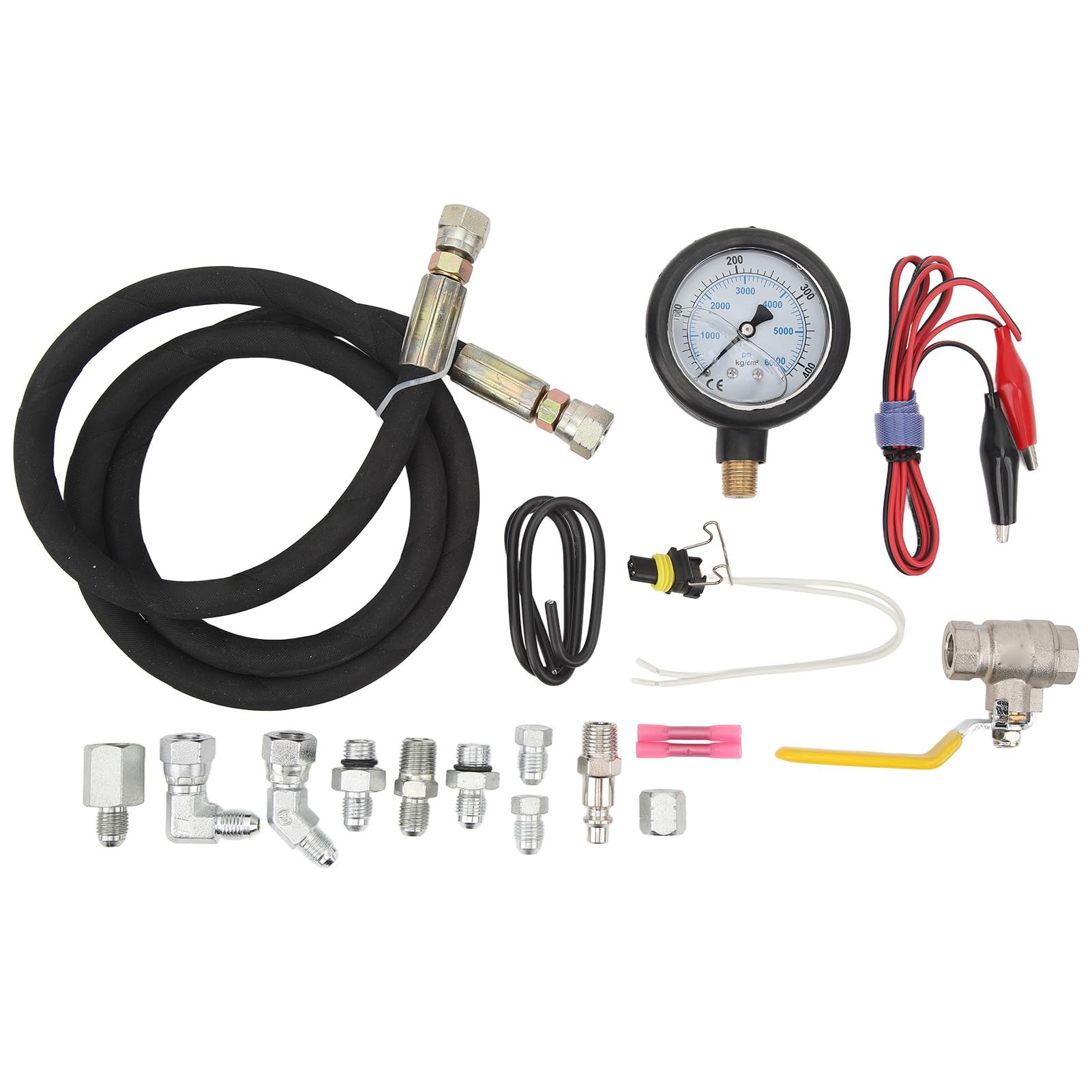Air Leak Test Kit, for Hpop Test Tool, High Pressure Oil System IPR Air Test Fitting Tool Kit Oil Leak Tester with Test Gauge for 6.0L 7.3L