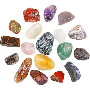 18 Pcs Heilsteine Kristalle Set Nat rliche Poliert Chakra Steine