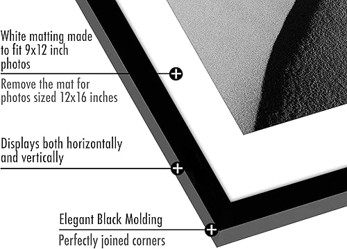 Vista 79 de Americanflat Portarretratos de 8 x 12 pulgadas con plexiglás pulido, juego de 2 portarretratos de 6 x 8 pulgadas con paspartú o para fotos de 8 x 12