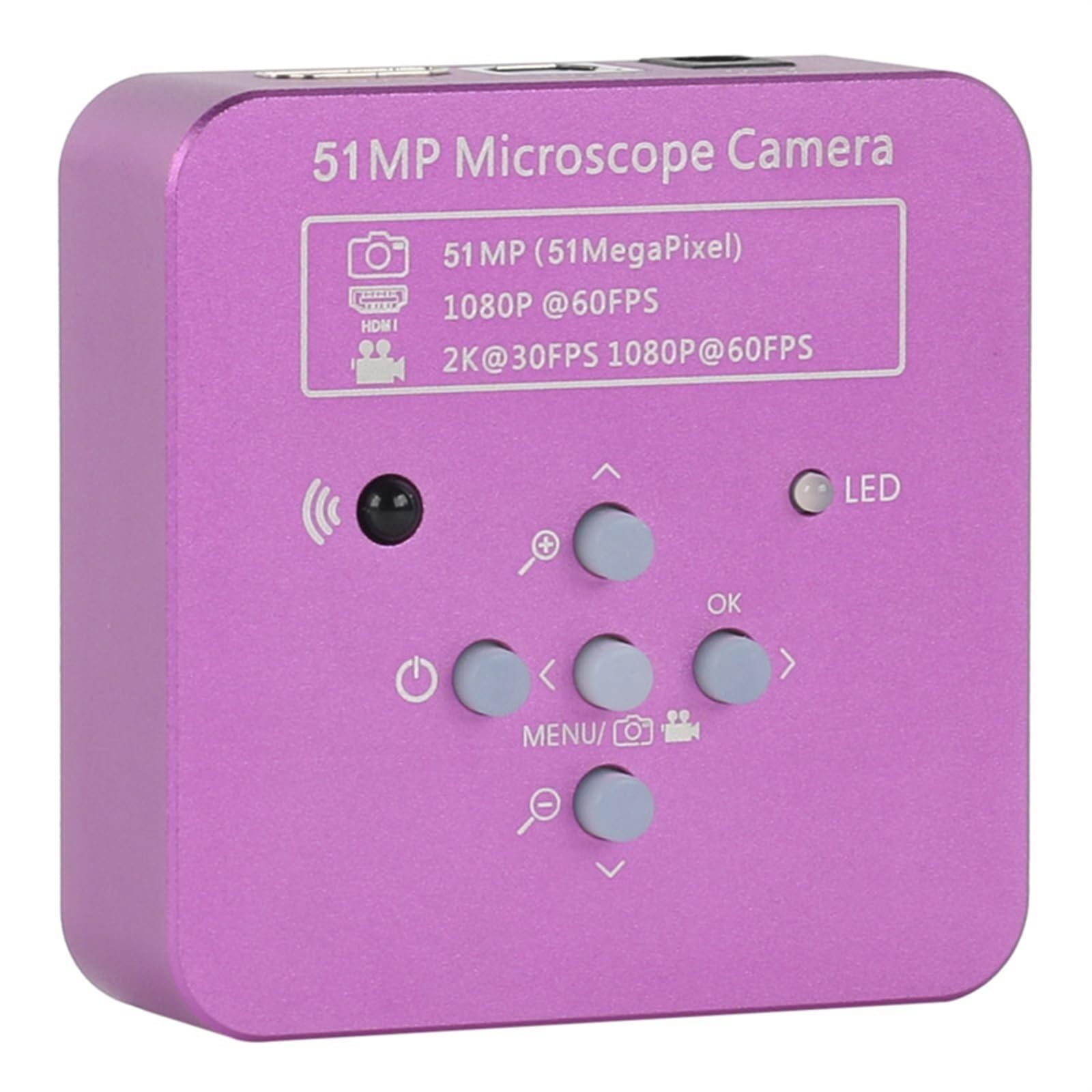 2K 51MP Cyfrowa Kamera Z Mikroskopem Zoom Obiektyw Mocowaniem C HDMI Rejestrator Wideo USB Do Naprawy PCB Telefonu Wykrywanie Kamienia Jadeitowego(51MP Camera)
