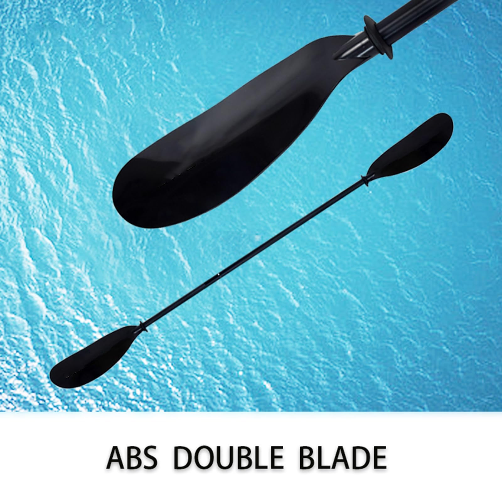Remo de aluminio para kayak, 230 cm, 1143 g, color negro, con botón de resorte de acero inoxidable, ligero y duradero