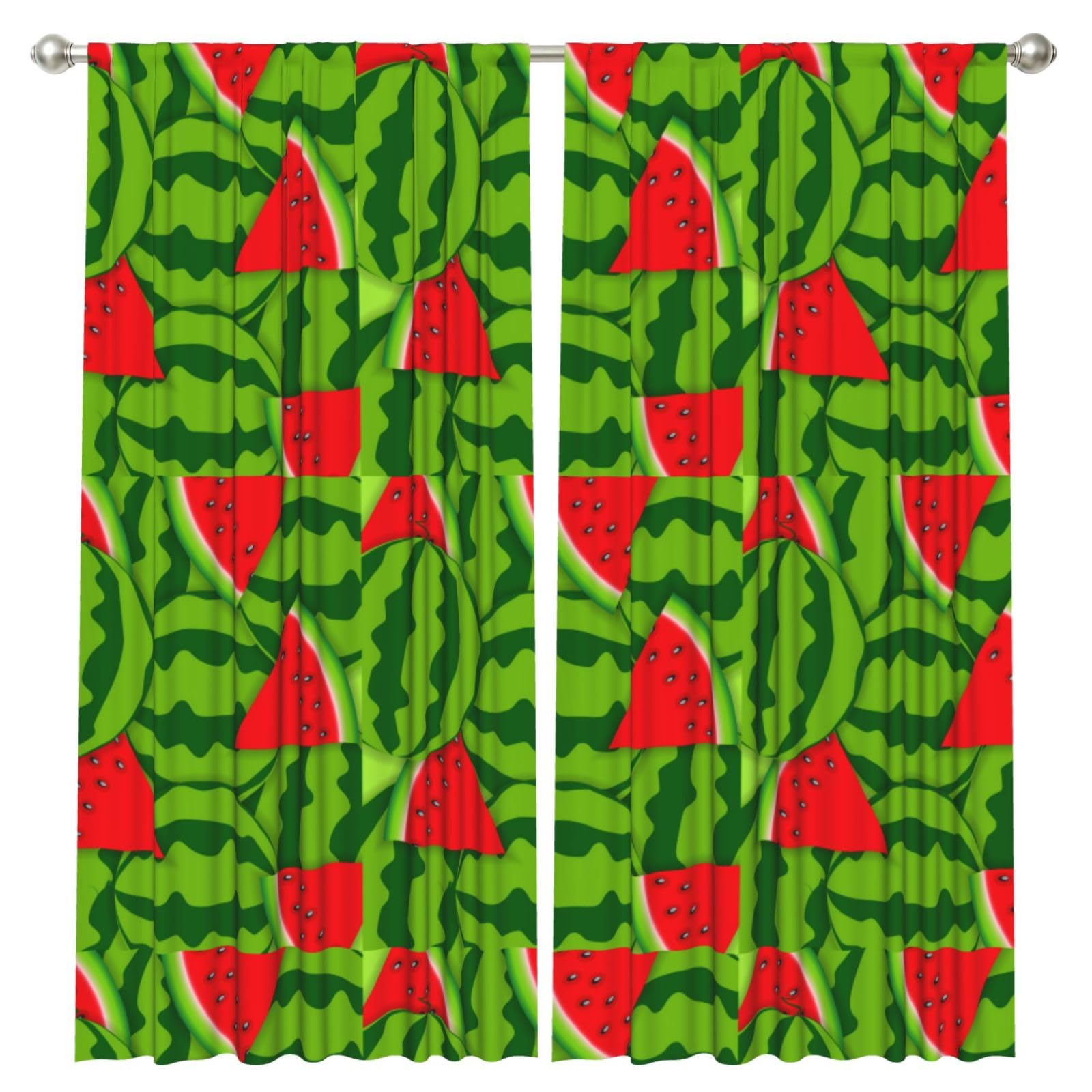 InOmak Watermelon, 2 Panels Window Curtains 52 x 84 Inch Blackout Curtains for Living Room Bedroom