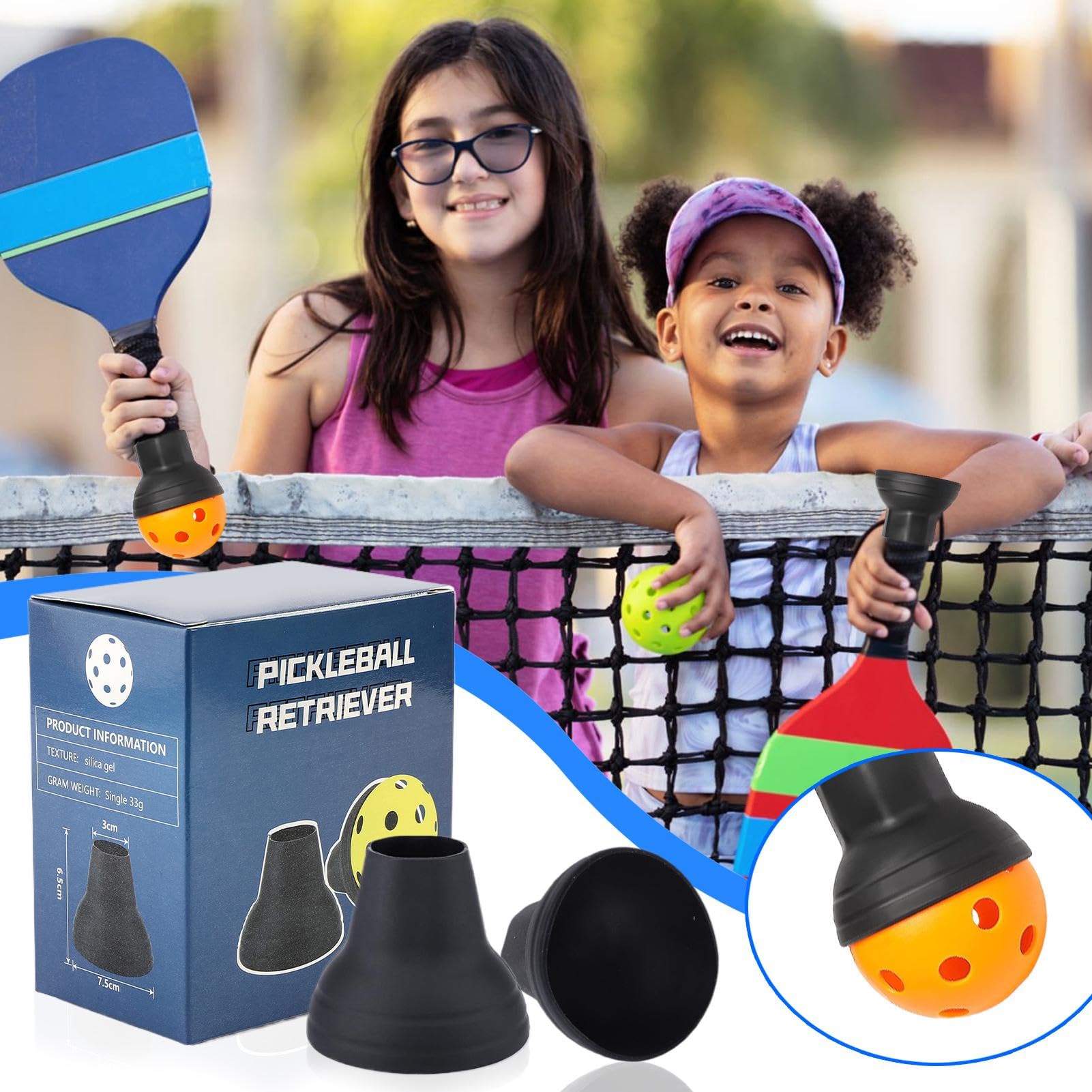 Tennis Ball Retriever, Portable Tennis Picker, Table Tennis Suction, Court Accessory