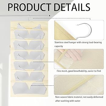 Dustproof Storage Hanging Bag Underwear Socks Double-sided Storage Organizer Household Wardrobe Dormitory Storage Accessories