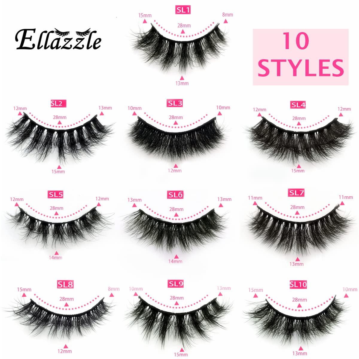 Faux Mink False Eyelashes – Natural Look Synthetic Lashes