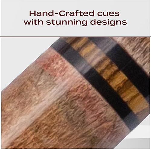 Miniatura 2 de Meucci Taco de billar  Madera natural con tinte de arco iris  Taco de billar con antebrazo de arce, mango de madera maciza, puntas de taco de alto